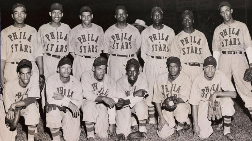 Historic team photo of the Philadelphia Stars players in uniform, celebrating their legacy in baseball history.