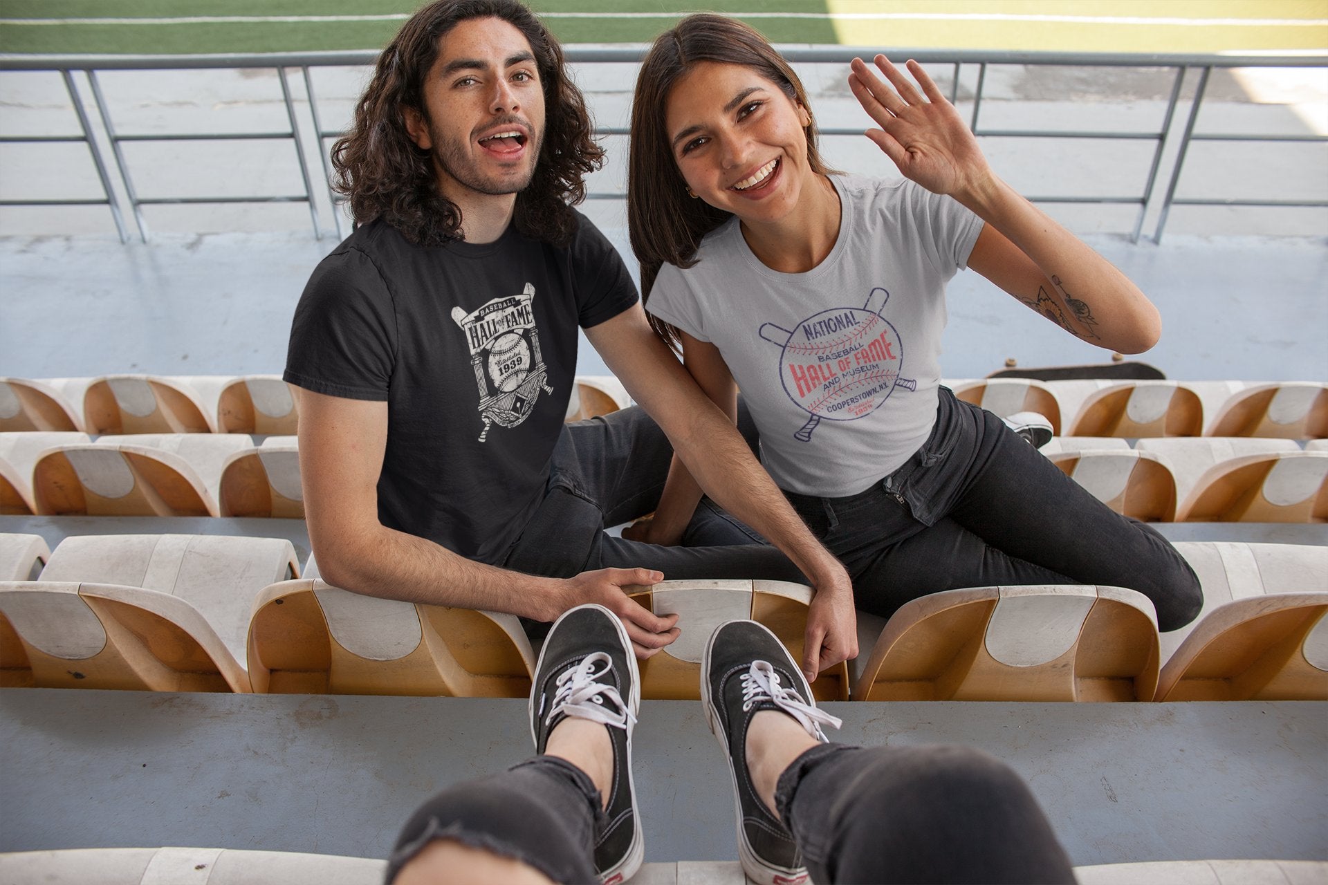 Baseball Hall of Fame Apparel in a stadium
