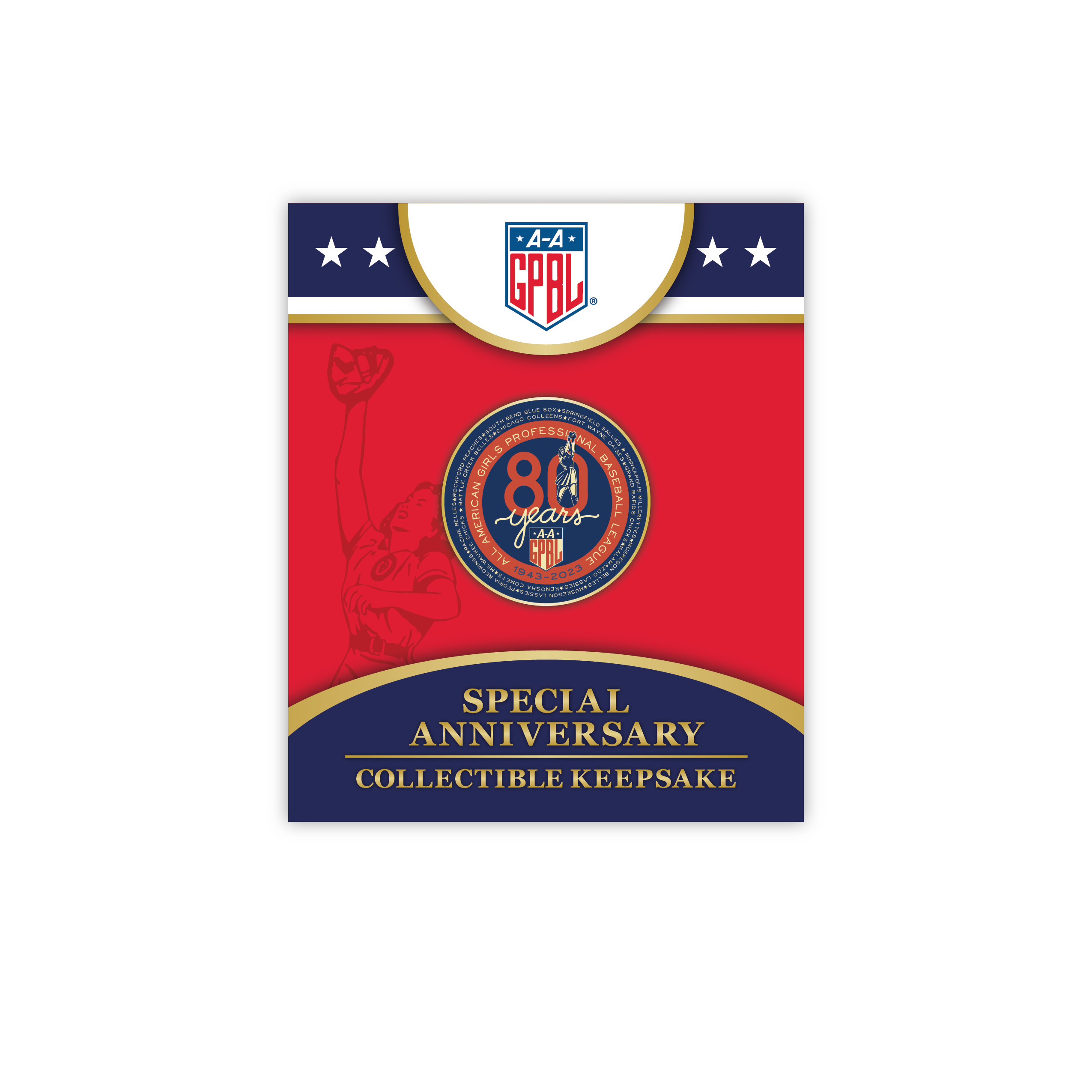 AAGPBL 80th Anniversary - 1943 - 2023 - Commemorative Pin