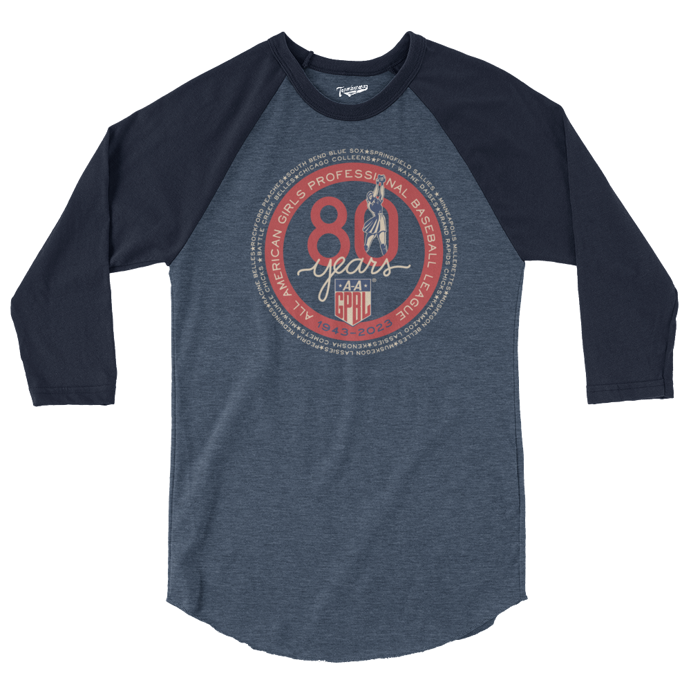 AAGPBL 80th Anniversary - 1943 - 2023 - Unisex Baseball Shirt