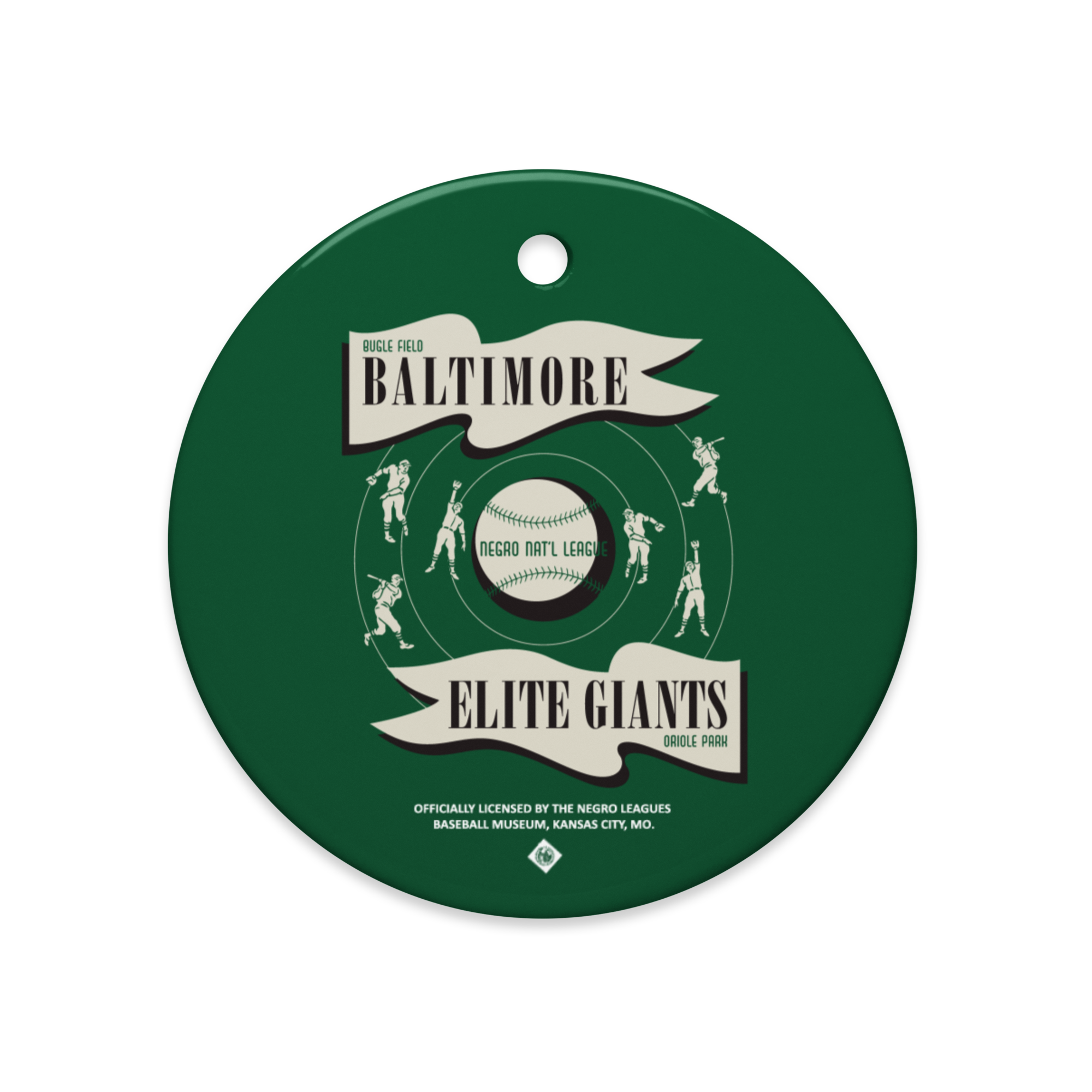 NNL - Baltimore Elite Giants - Ceramic 2-Sided Ornament