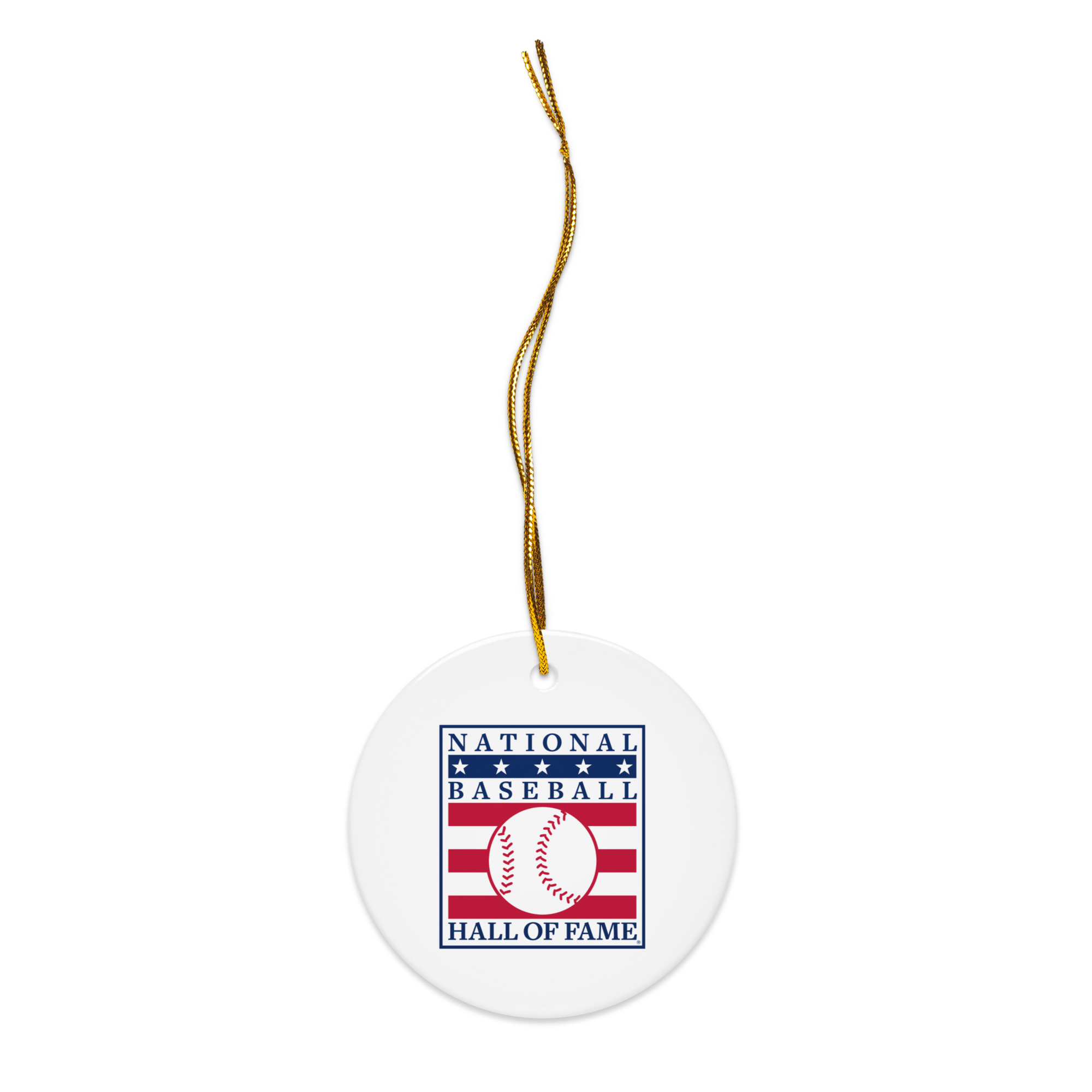 Baseball Hall of Fame - Ceramic 2-Sided Ornament