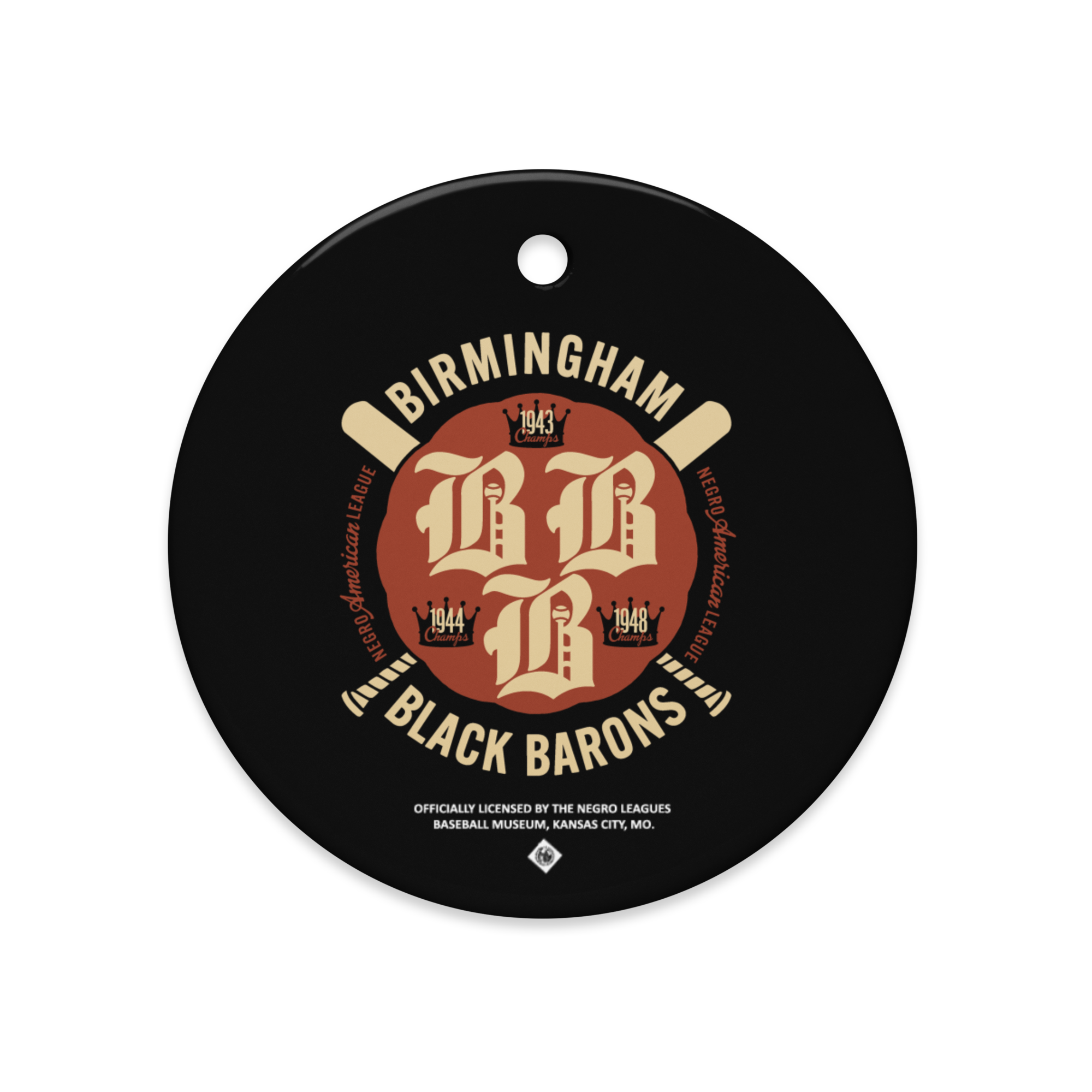 Champions Birmingham Black Barons - Ceramic 2-Sided Ornament