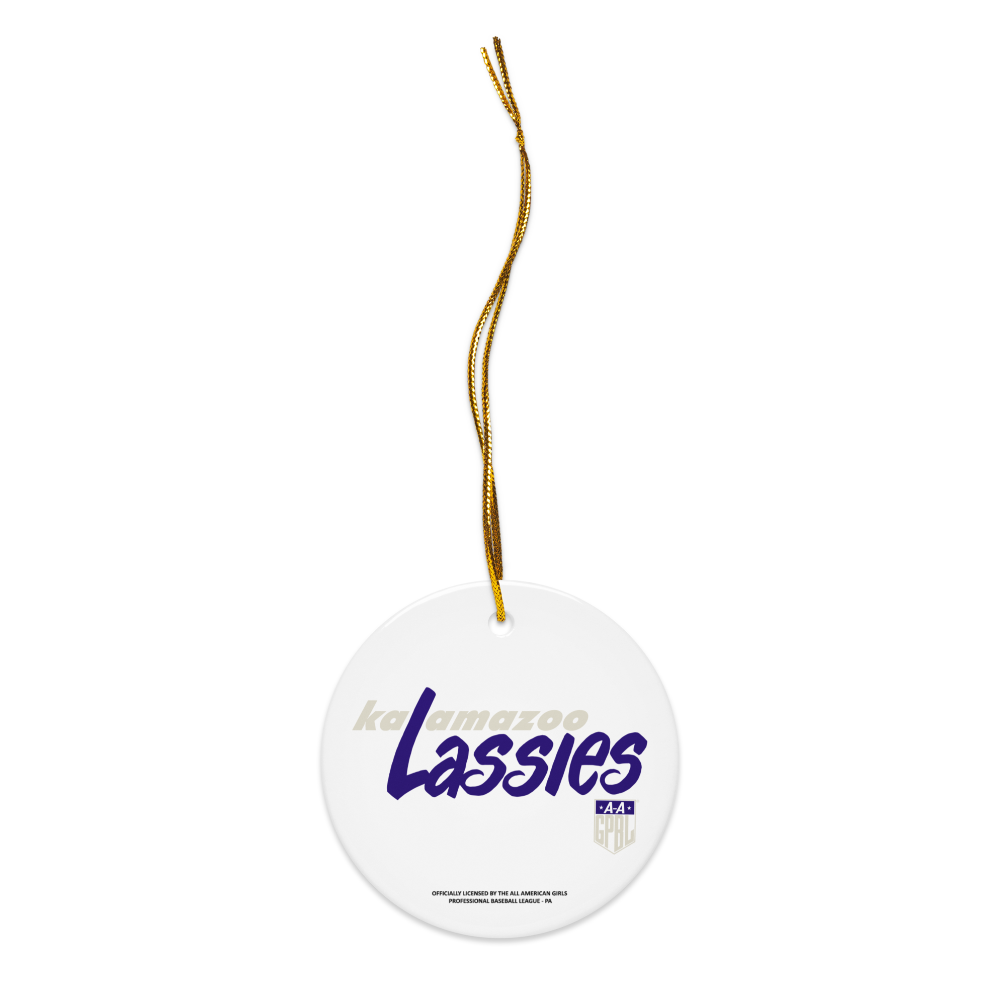 Kalamazoo Lassies - Classic Color - Ceramic 2-Sided Ornament
