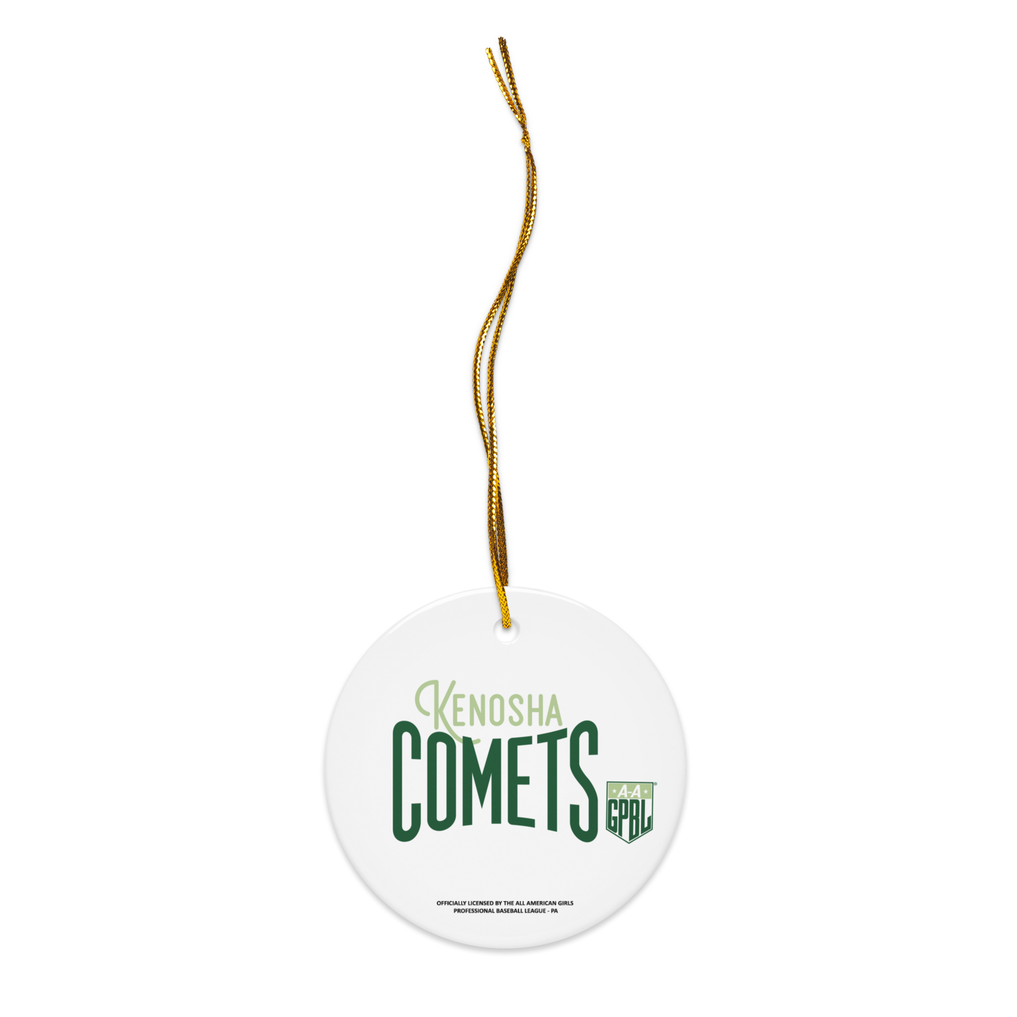 Kenosha Comets - Classic Color - Ceramic 2-Sided Ornament