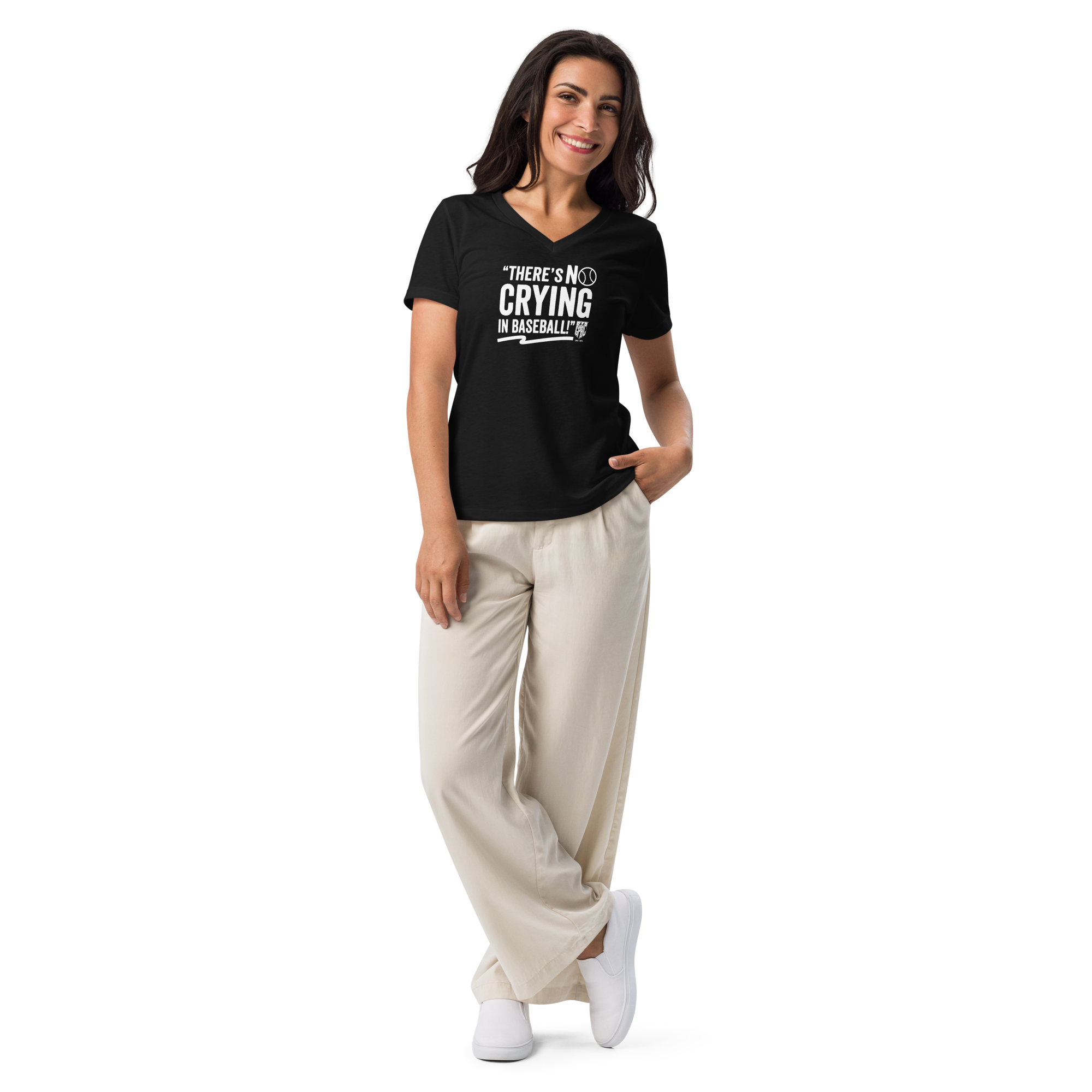 No Crying in Baseball - Classic - Women’s Relaxed V-Neck