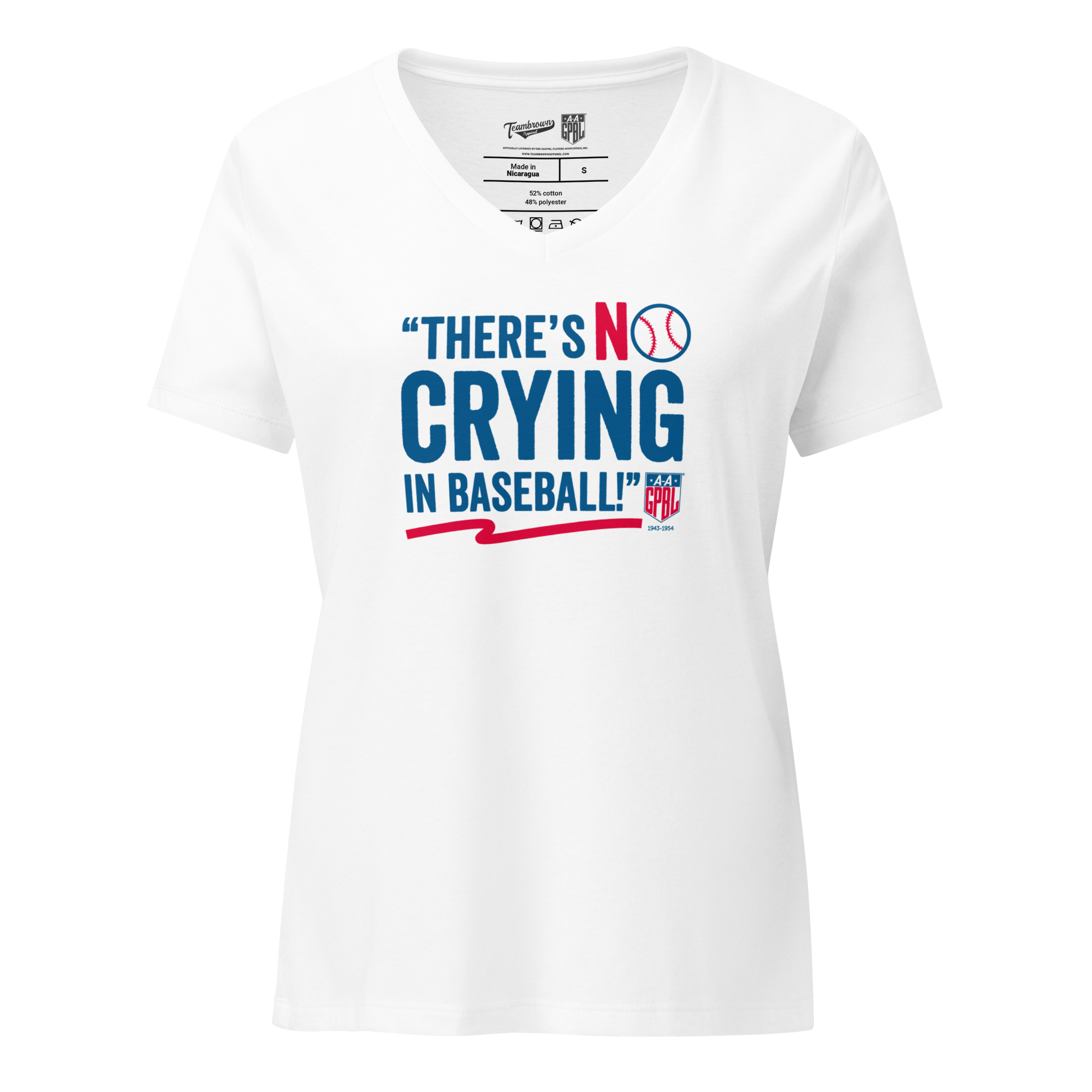 No Crying In Baseball - Classic Color - Women’s Relaxed V-Neck