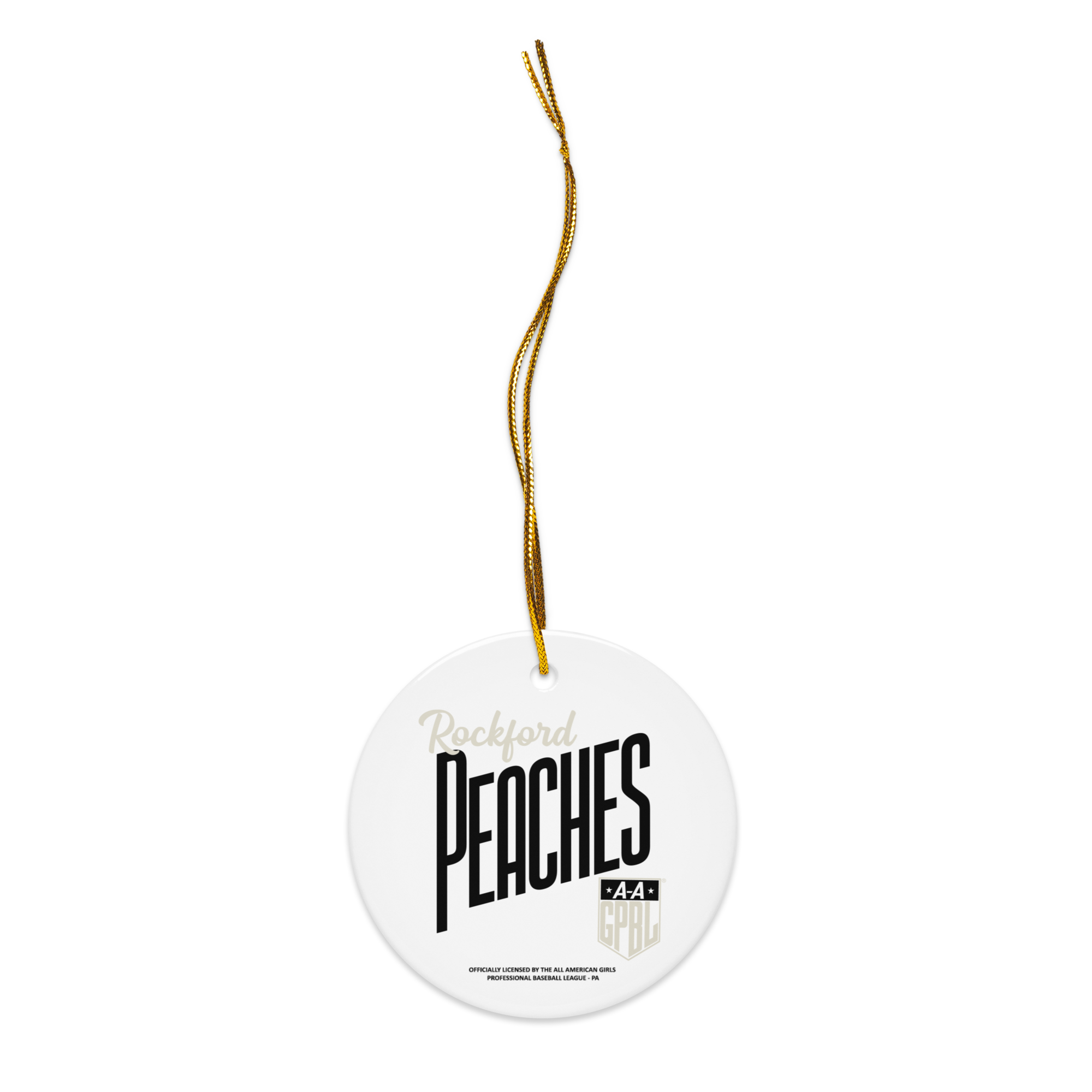 Rockford Peaches - Classic Color - Ceramic 2-Sided Ornament