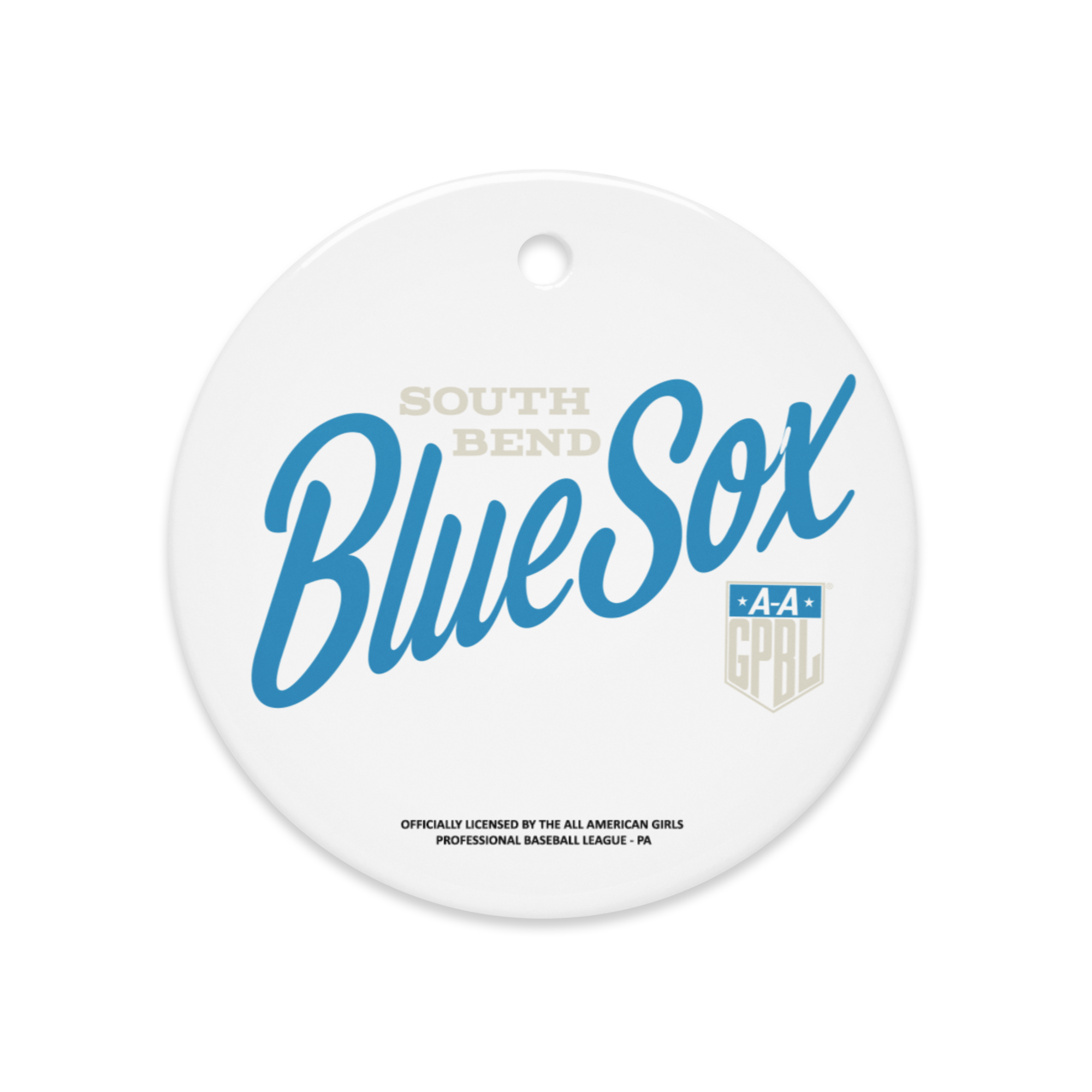 South Bend Blue Sox - Classic Color - Ceramic 2-Sided Ornament