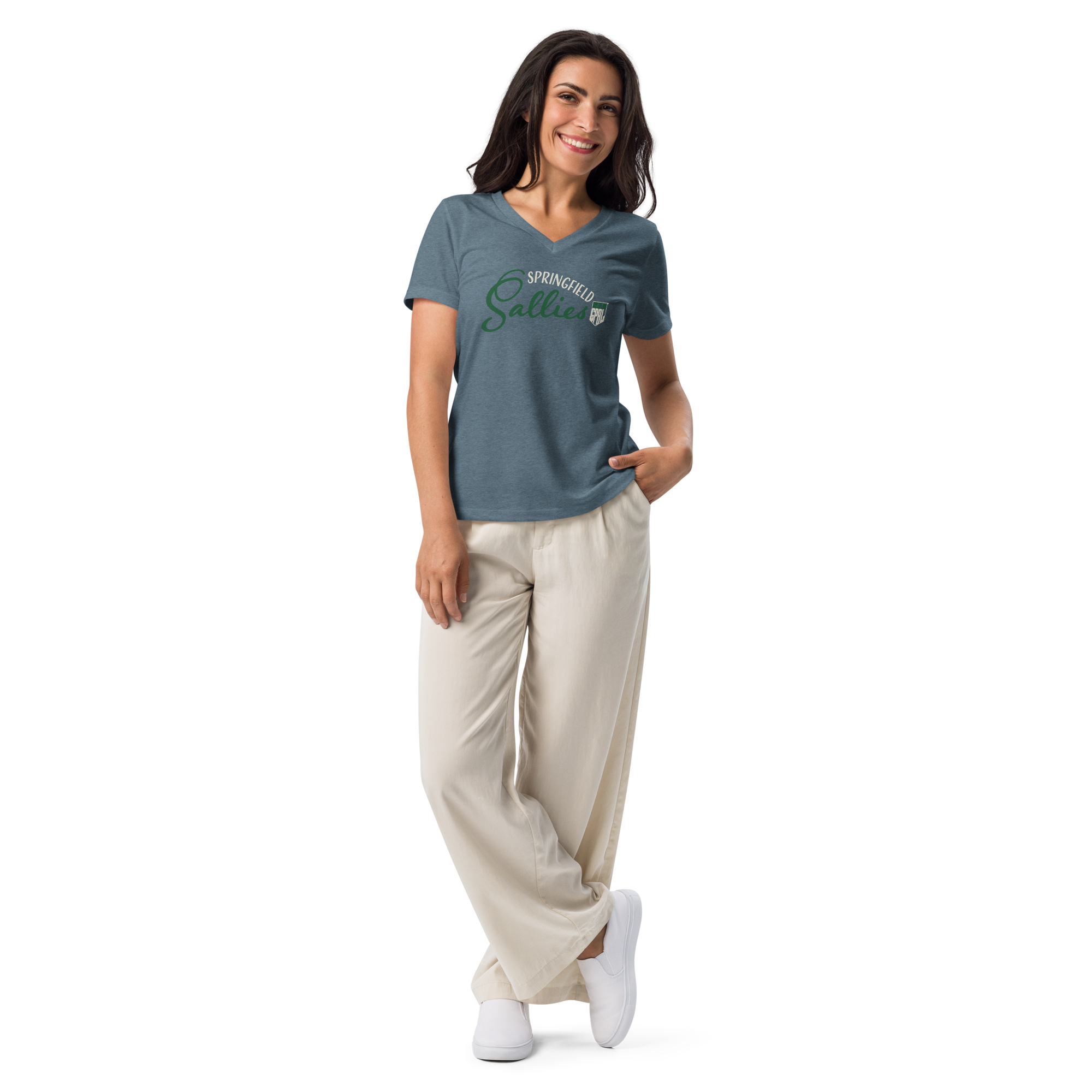 Springfield Sallies - Classic Color - Women’s Relaxed V-Neck