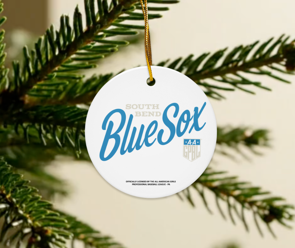 South Bend Blue Sox - Classic Color - Ceramic 2-Sided Ornament