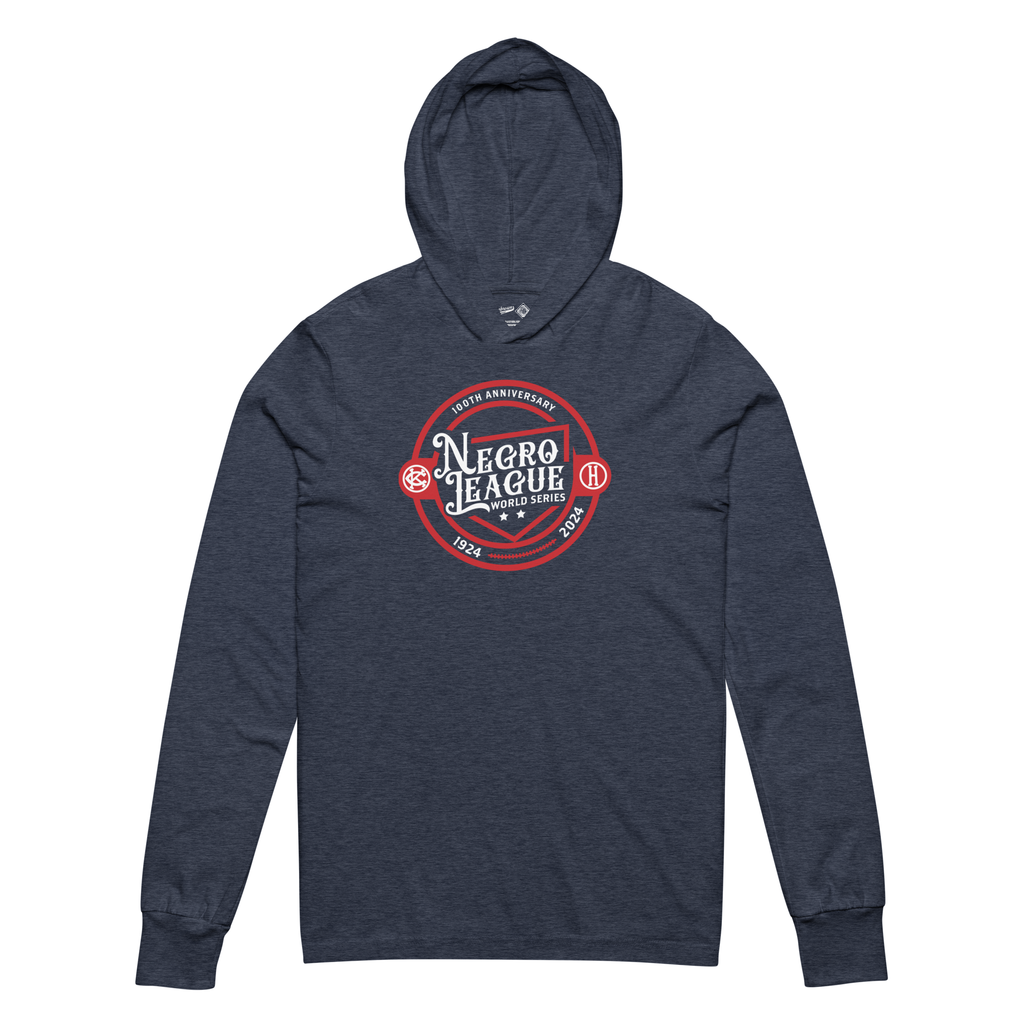 NLBM - NLWS - World Series 100th Anniversary Primary Logo - Hooded Long Sleeve T-Shirt