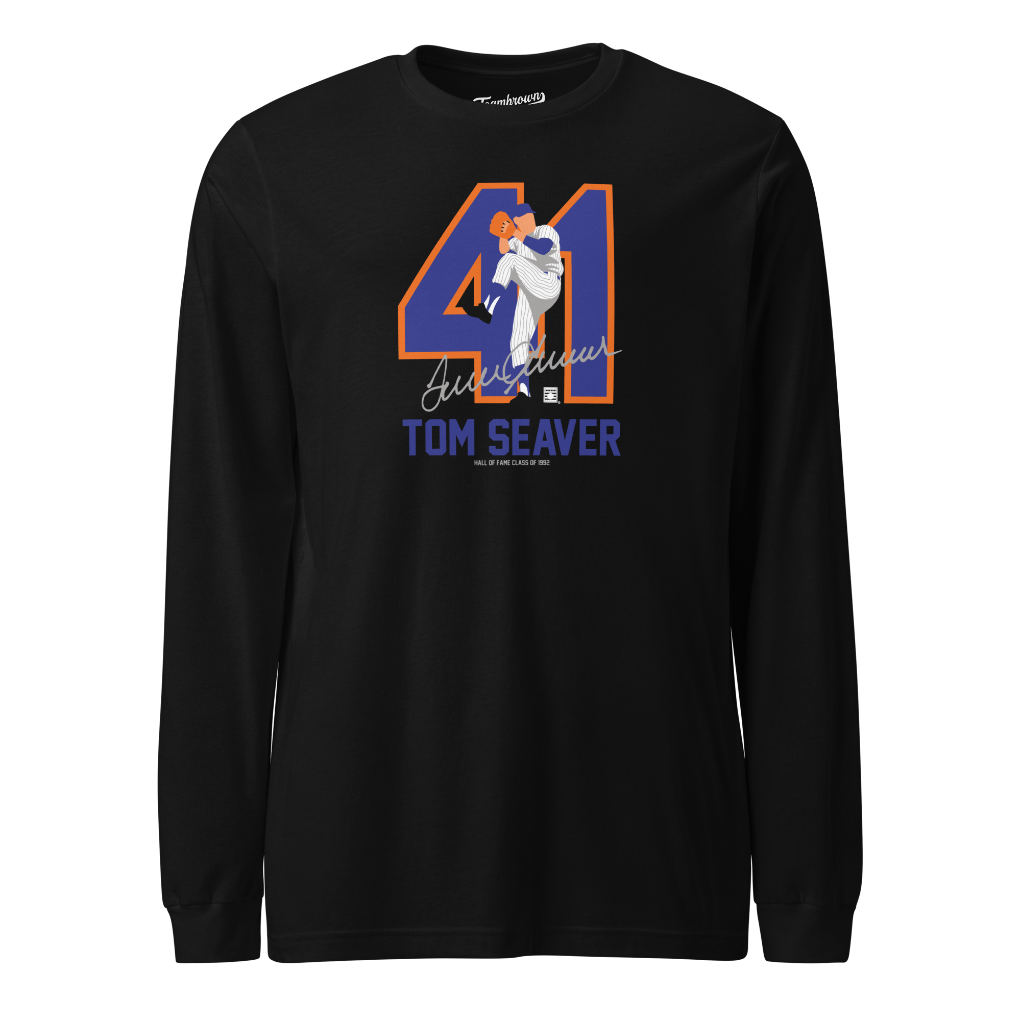 Baseball Hall of Fame Members - Tom Seaver - Silhouette - Unisex Long Sleeve Shirt