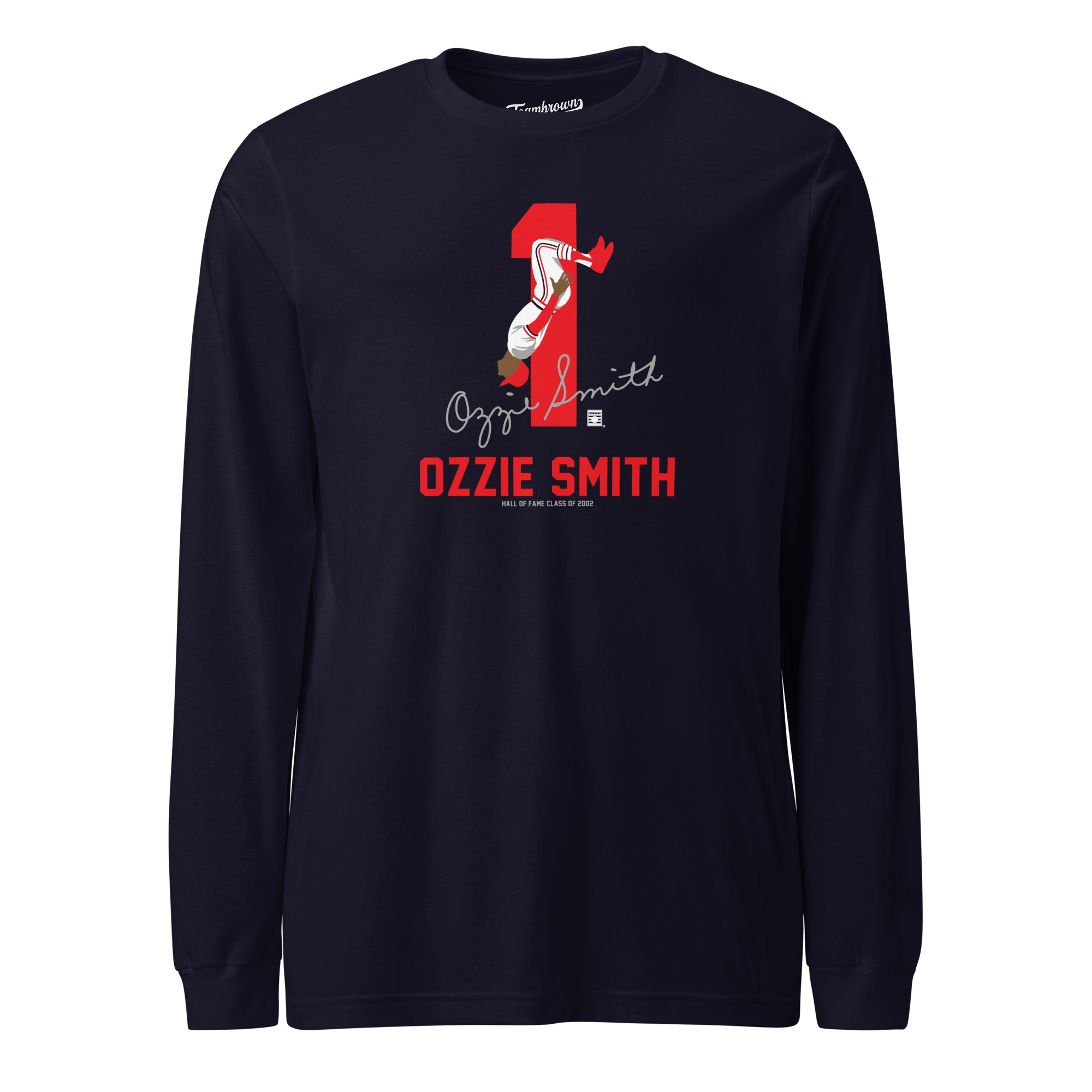 Baseball Hall of Fame Members - Ozzie Smith - Silhouette - Unisex Long Sleeve Shirt