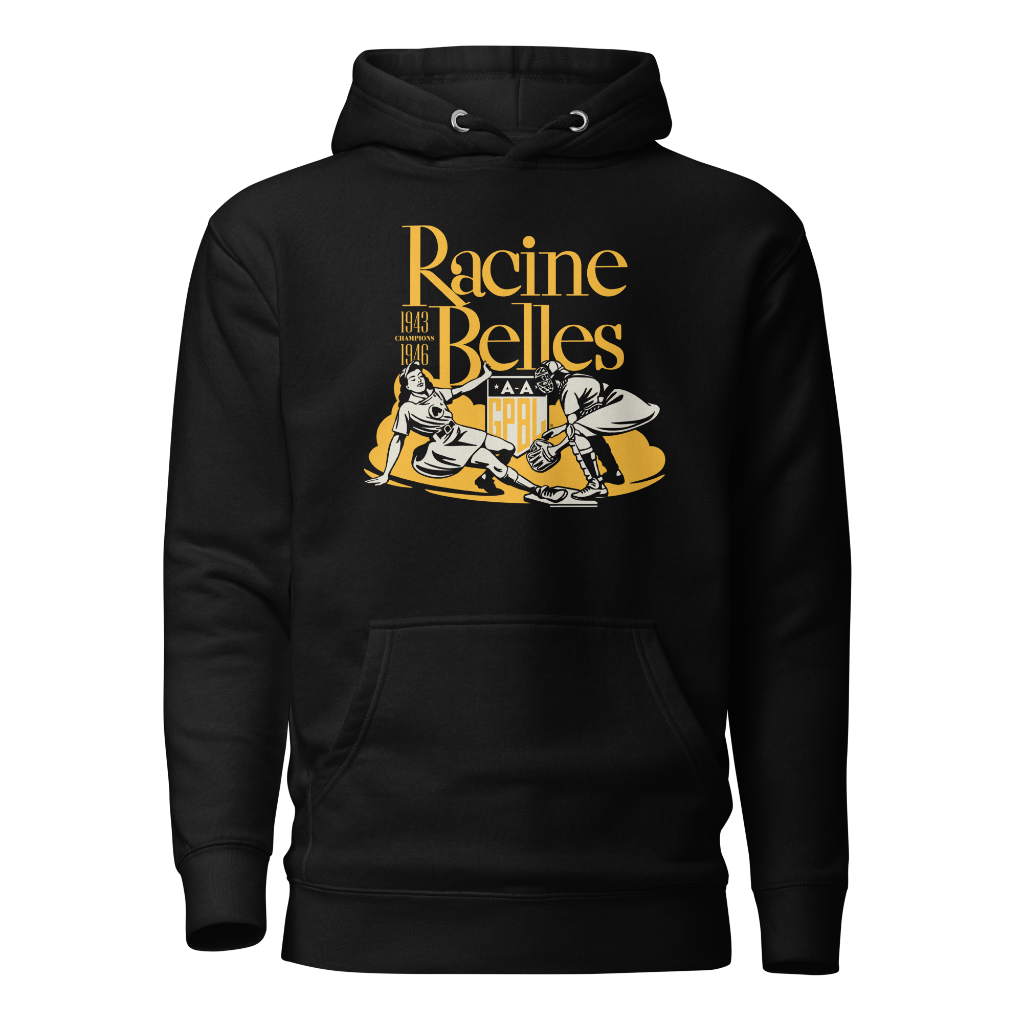 unisex premium hoodie black front