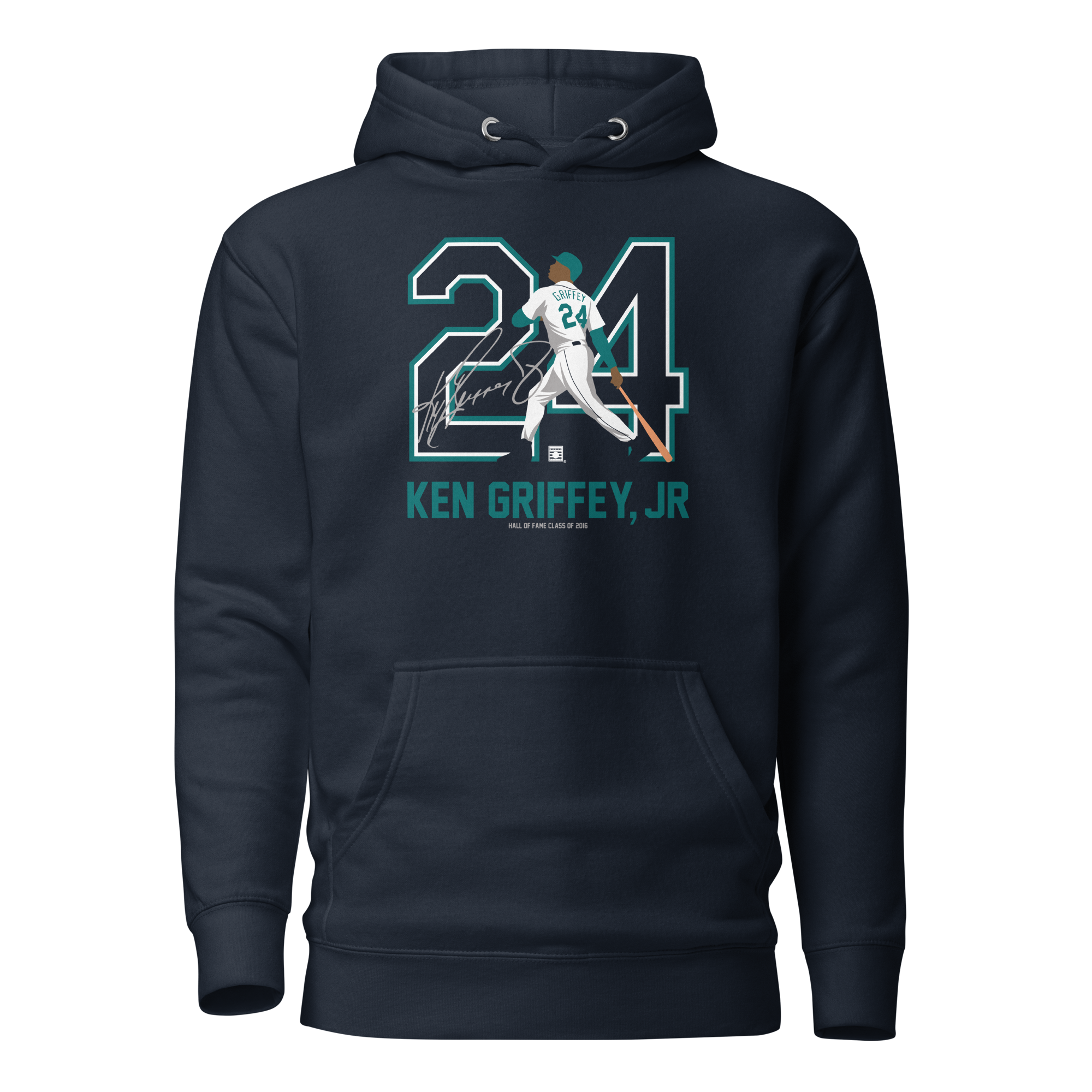 Baseball Hall of Fame Members - Ken Griffey Jr. - Silhouette - Unisex Premium Hoodie