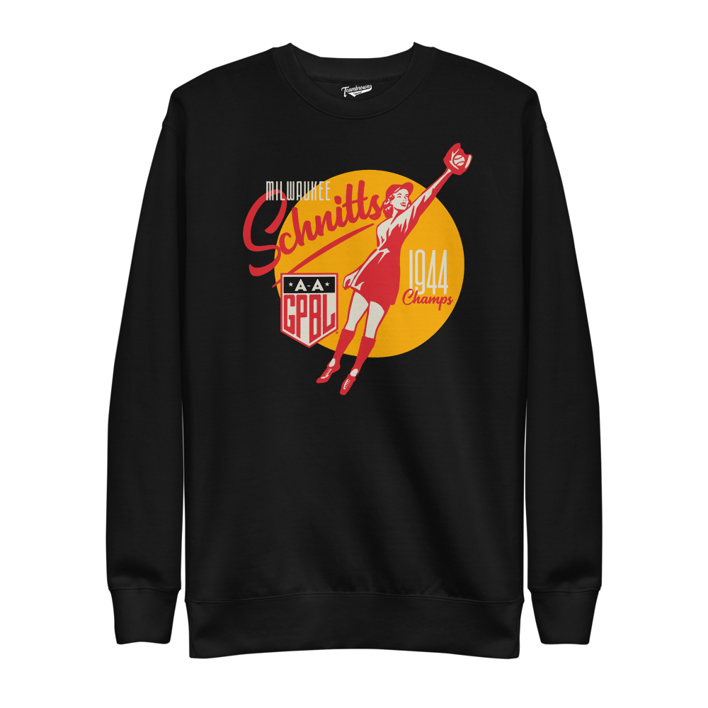 Diamond - Milwaukee Schnitts - Unisex Fleece Pullover Crewneck | Officially Licensed - AAGPBL