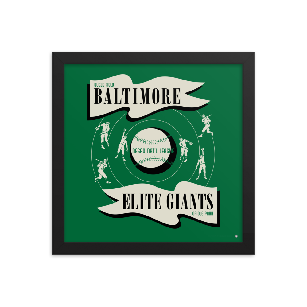 NNL Baltimore Elite Giants - Giclée-Print Framed | Officially Licensed - NLBM