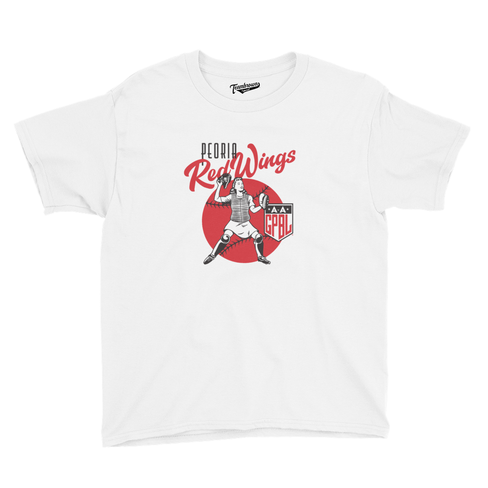 Diamond - Peoria Redwings Kids T-Shirt | Officially Licensed - AAGPBL