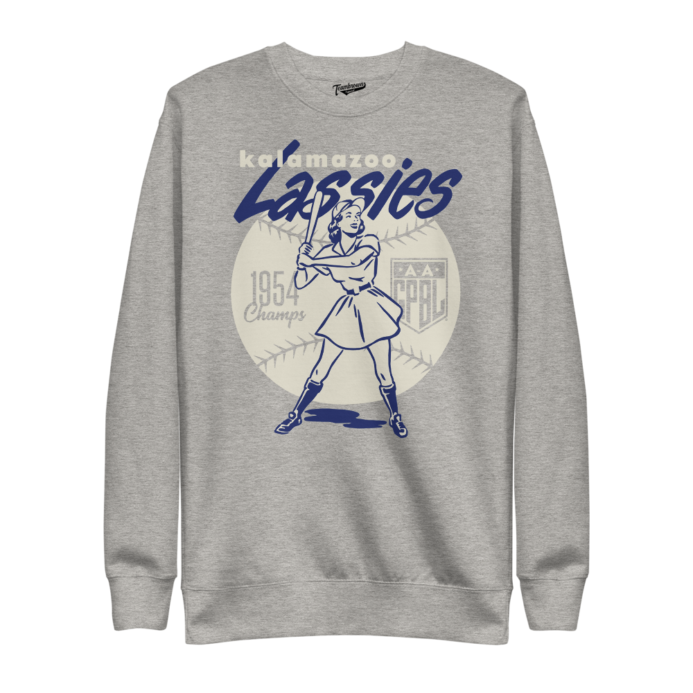 Diamond - Kalamazoo Lassies - Unisex Fleece Pullover Crewneck | Officially Licensed - AAGPBL