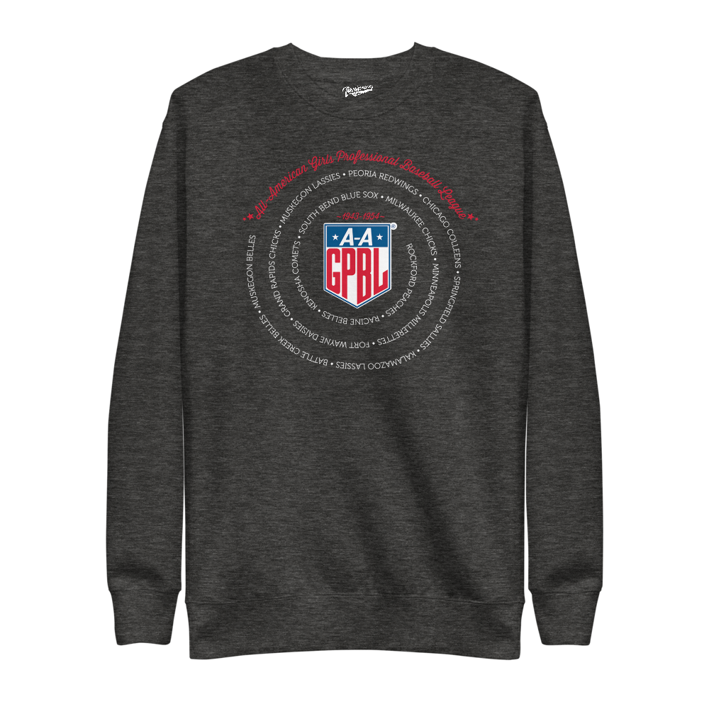 AAGPBL League - Unisex Fleece Pullover Crewneck | Officially Licensed - AAGPBL