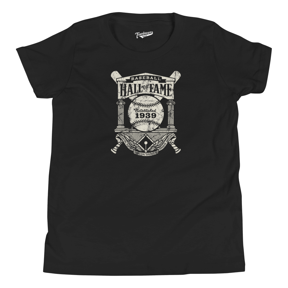 Baseball Hall of Fame Crest Logo - Kids T-Shirt | Officially Licensed - National Baseball Hall of Fame and Museum