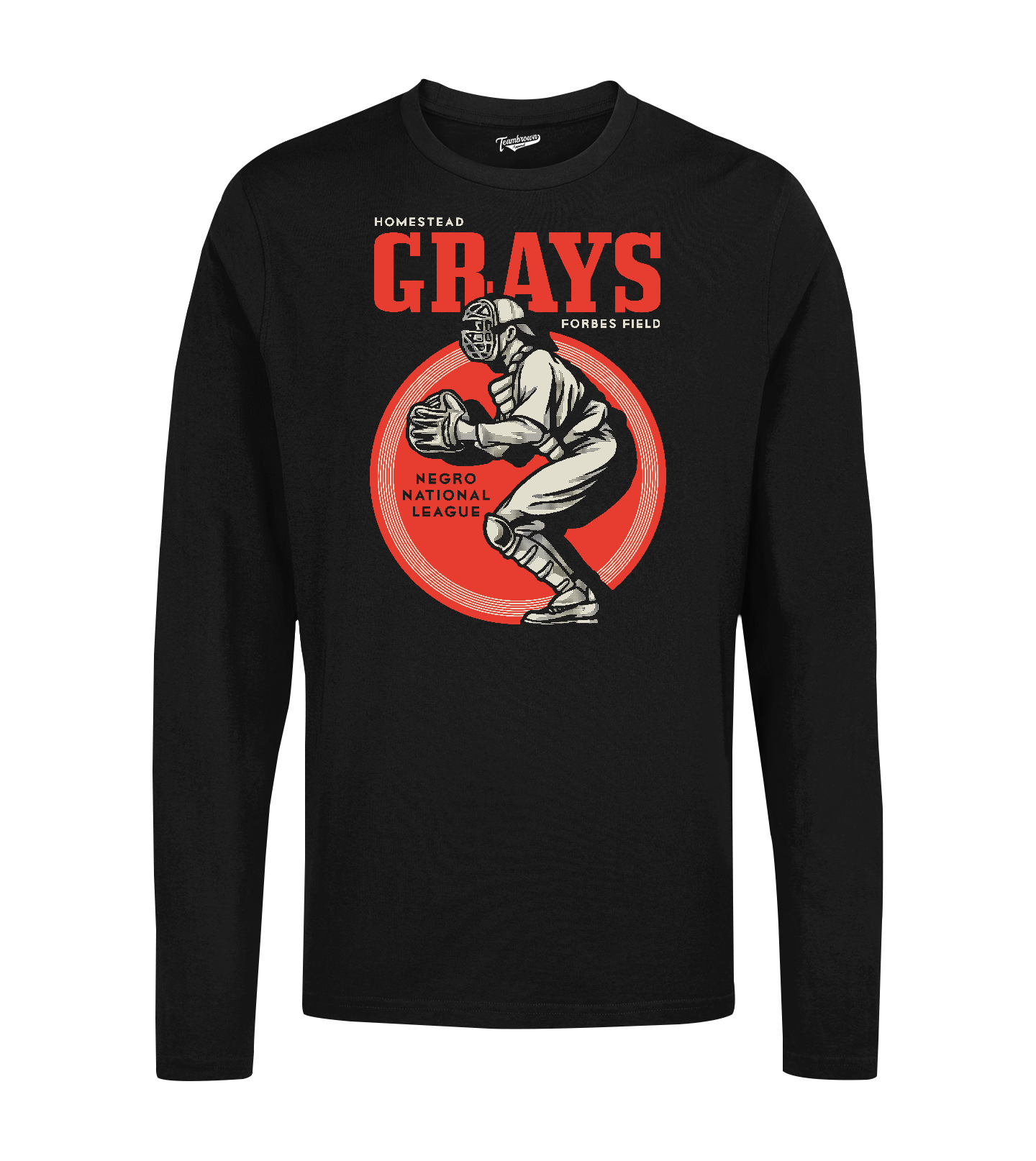 NNL Homestead Grays - Unisex Long Sleeve Crew T-Shirt | Officially Licensed - NLBM