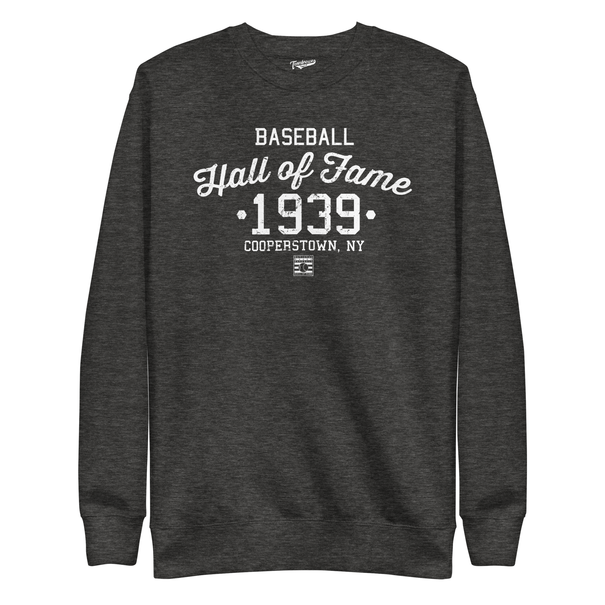 Crewneck Charcoal Heather Baseball Hall of Fame