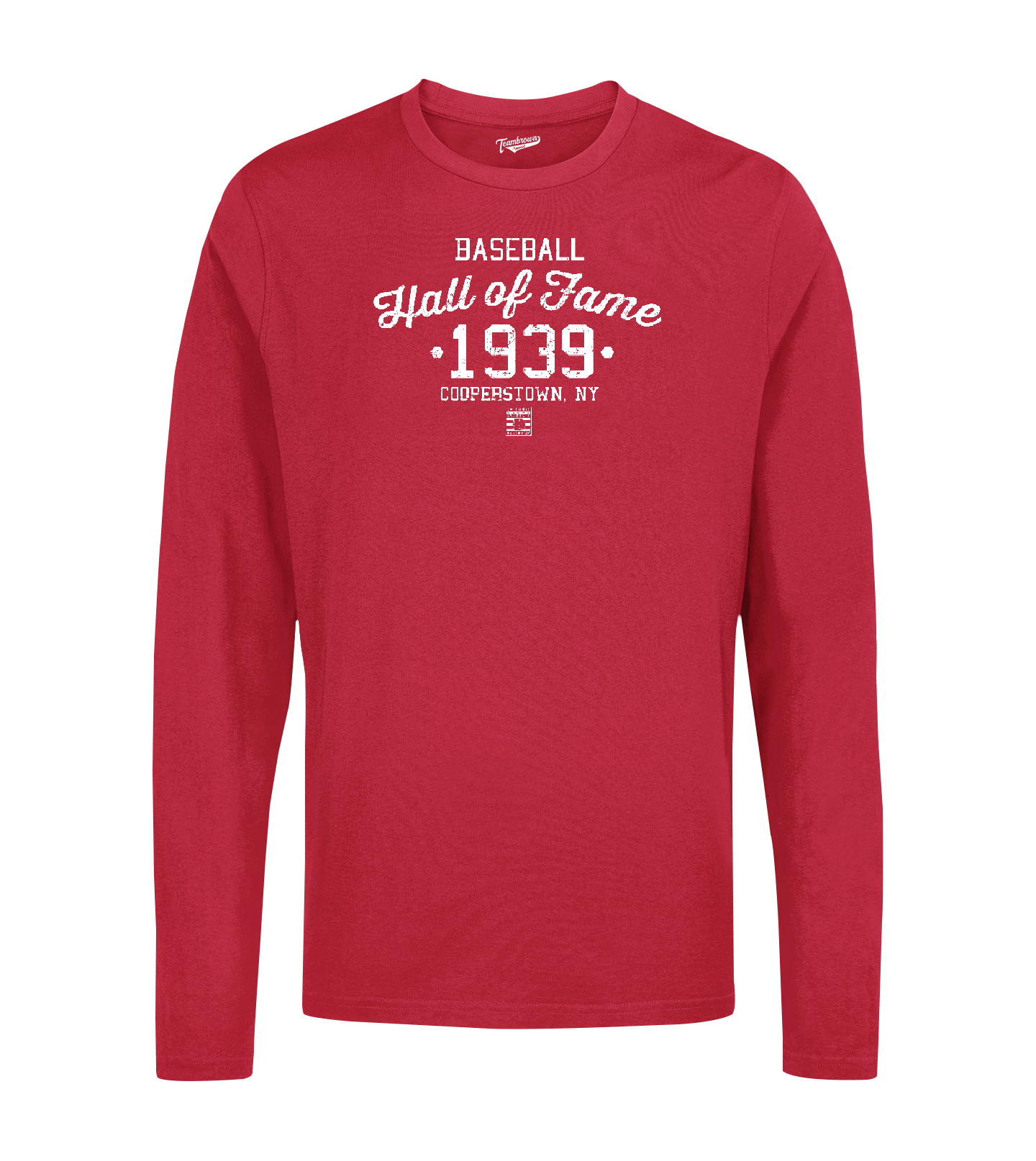 BaseballHallofFame1939 Long Sleeve Red