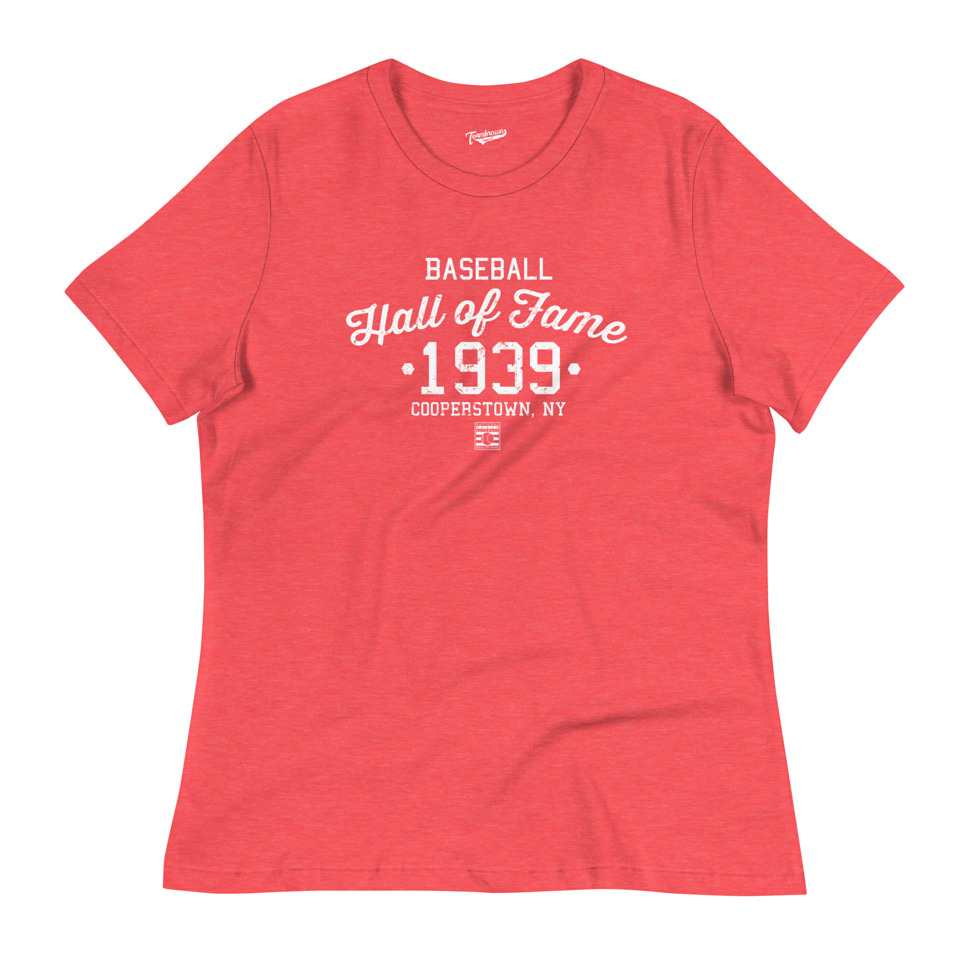 Women's Relaxed Fit Red - BaseballHallofFame1939