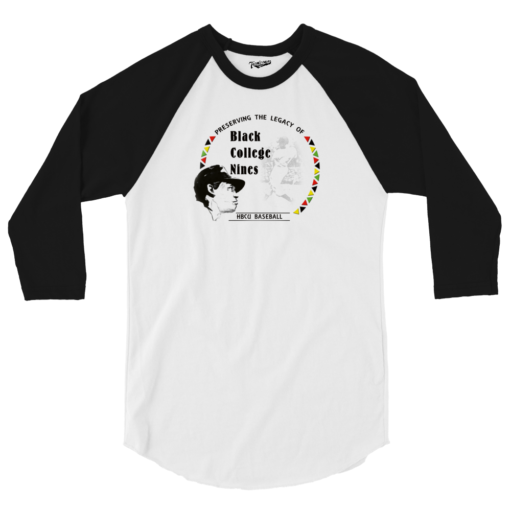 Baseball White Black Sleeve T-shirt
