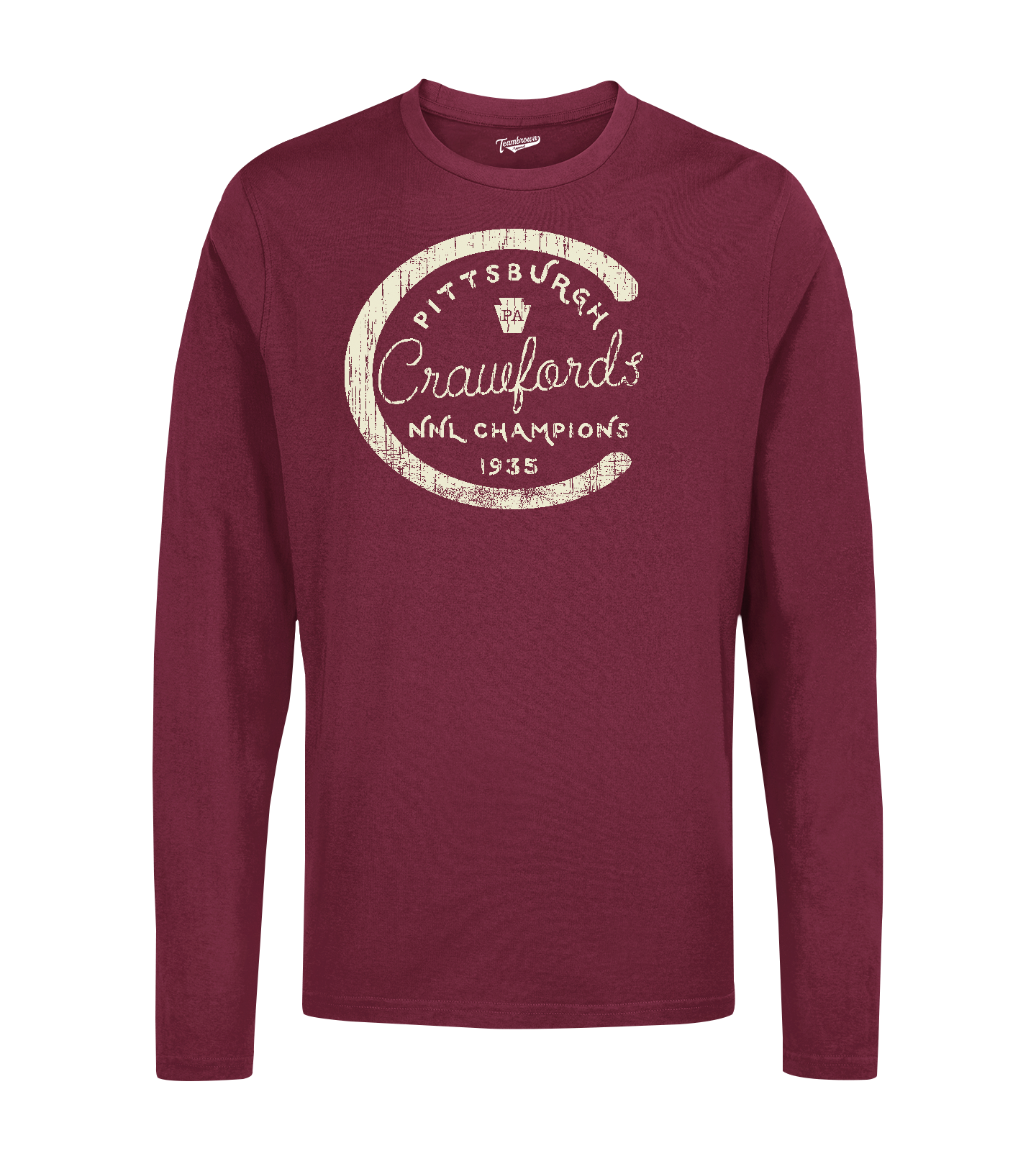 1935 Pittsburgh Crawfords Long Sleeve Shirt Teambrown NLBM