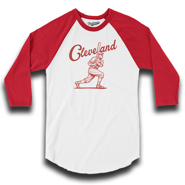 Unisex Cleveland Baseball Shirt, 3/4 Sleeve