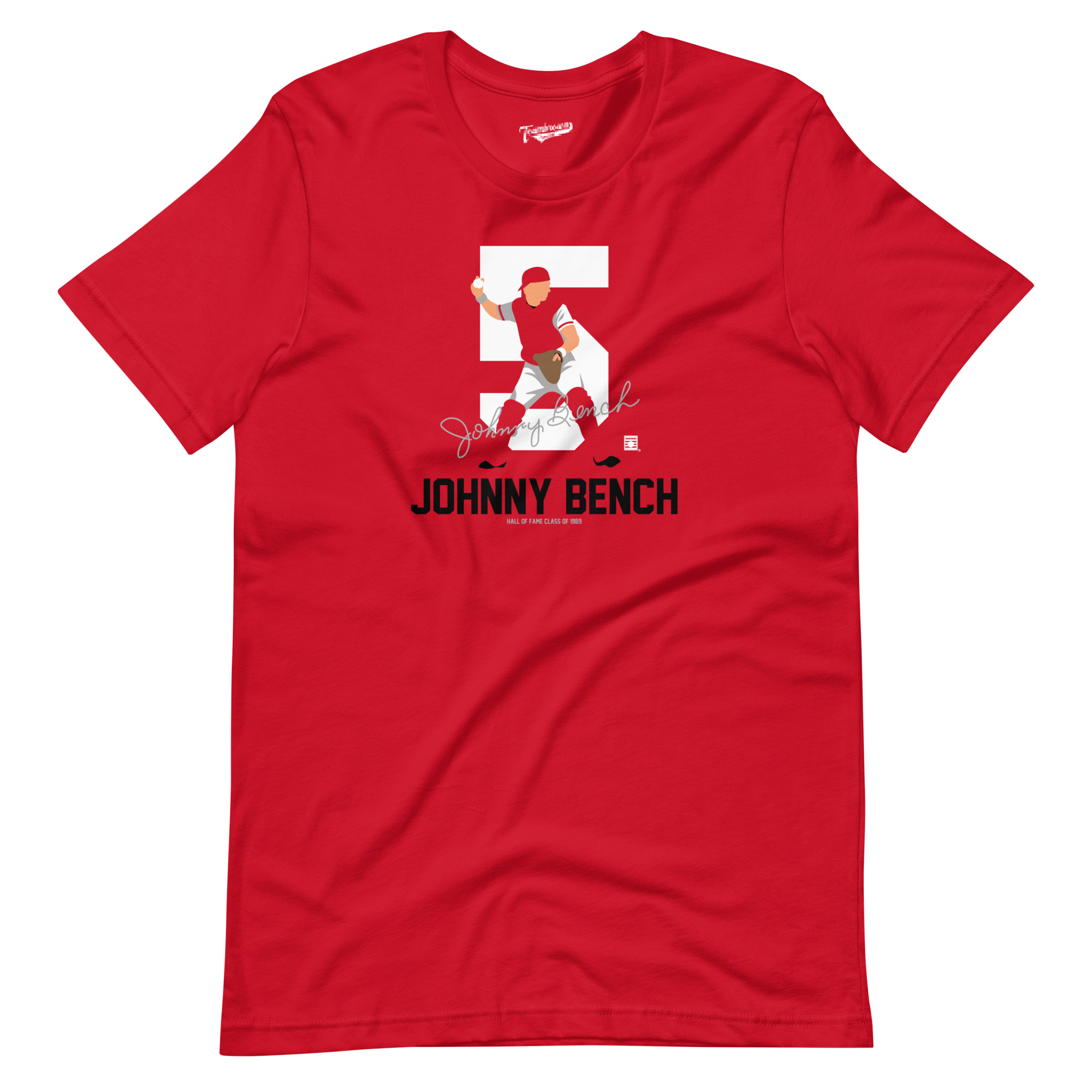 Johnny Bench T-Shirt, Black NBHOF Shirt
