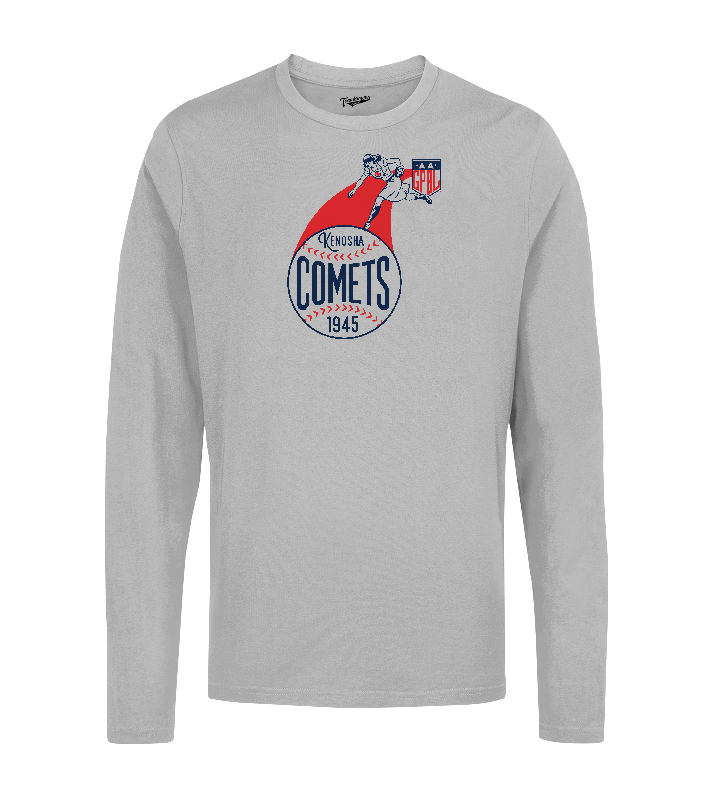 Diamond - Kenosha Comets - Unisex Long Sleeve Crew T-Shirt | Officially Licensed - AAGPBL