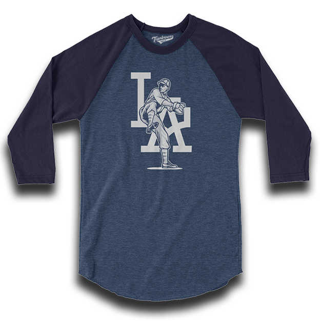 Los Angeles (City Series) - Unisex Baseball Shirt, Denim/Navy / Adult L / 3/4 Sleeve Baseball Shirt