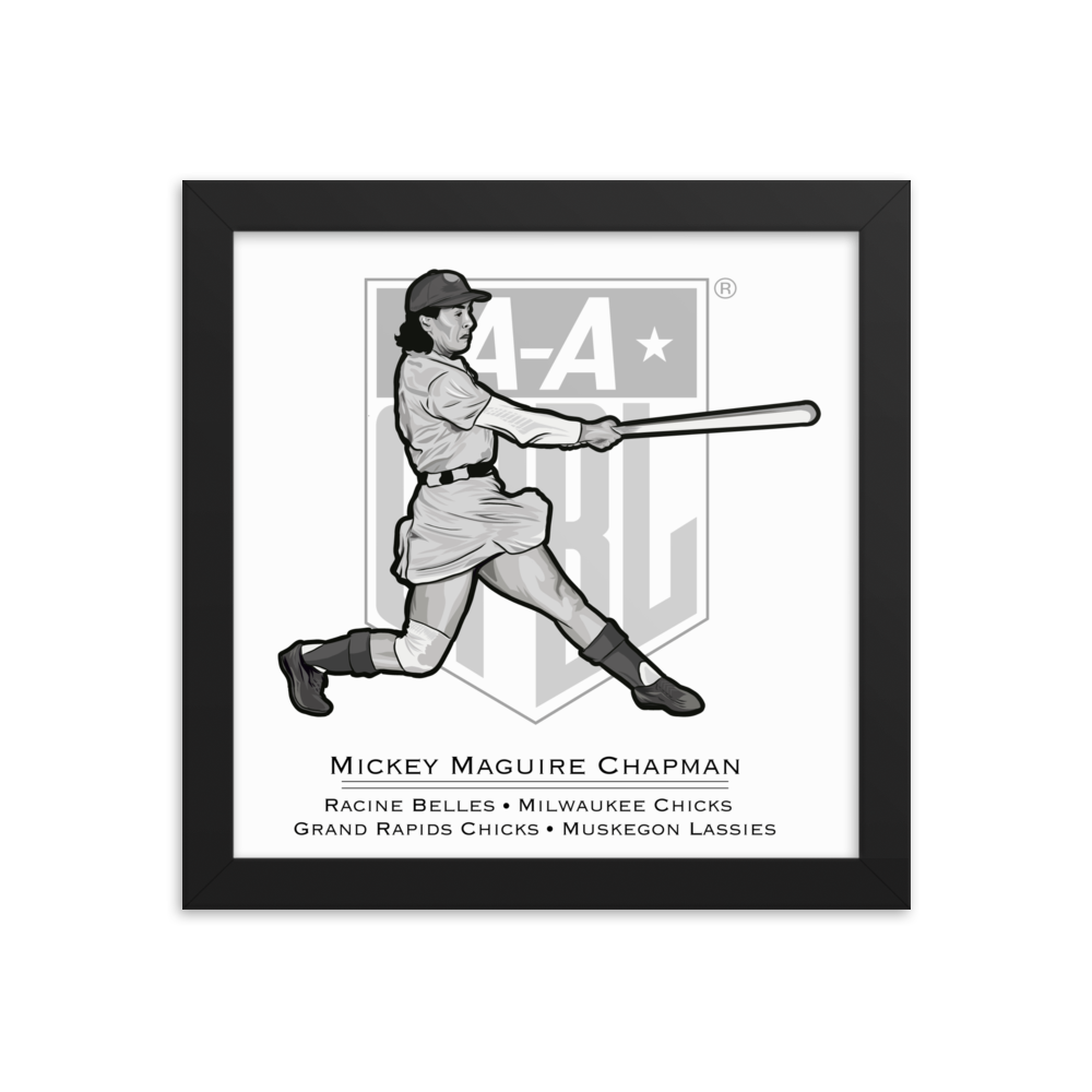 LEGENDS - MICKEY MAGUIRE CHAPMAN - AAGPBL - Giclée-Print Framed