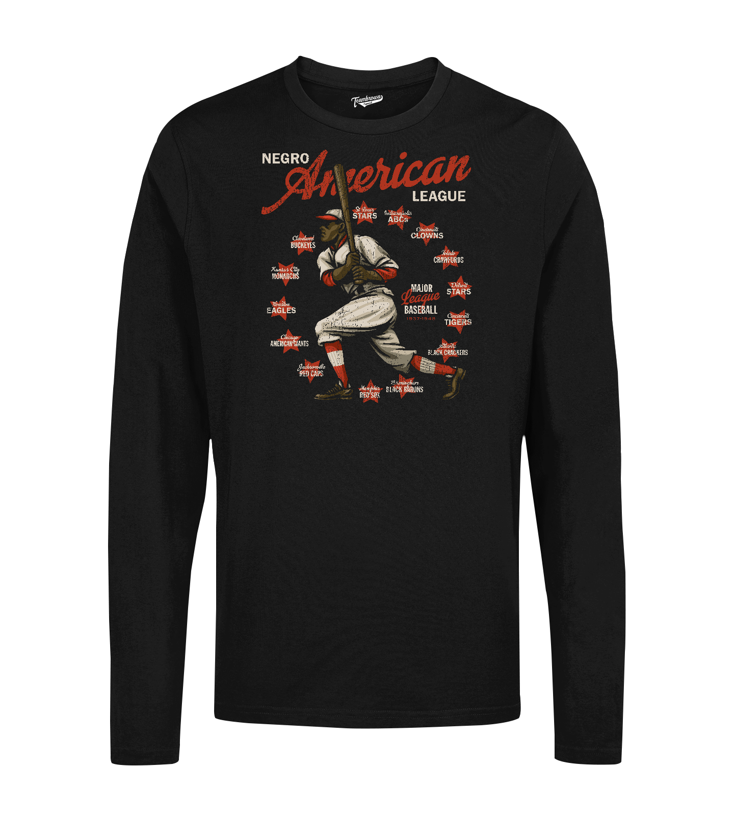 Negro American League Long Sleeve Shirt Teambrown NLBM