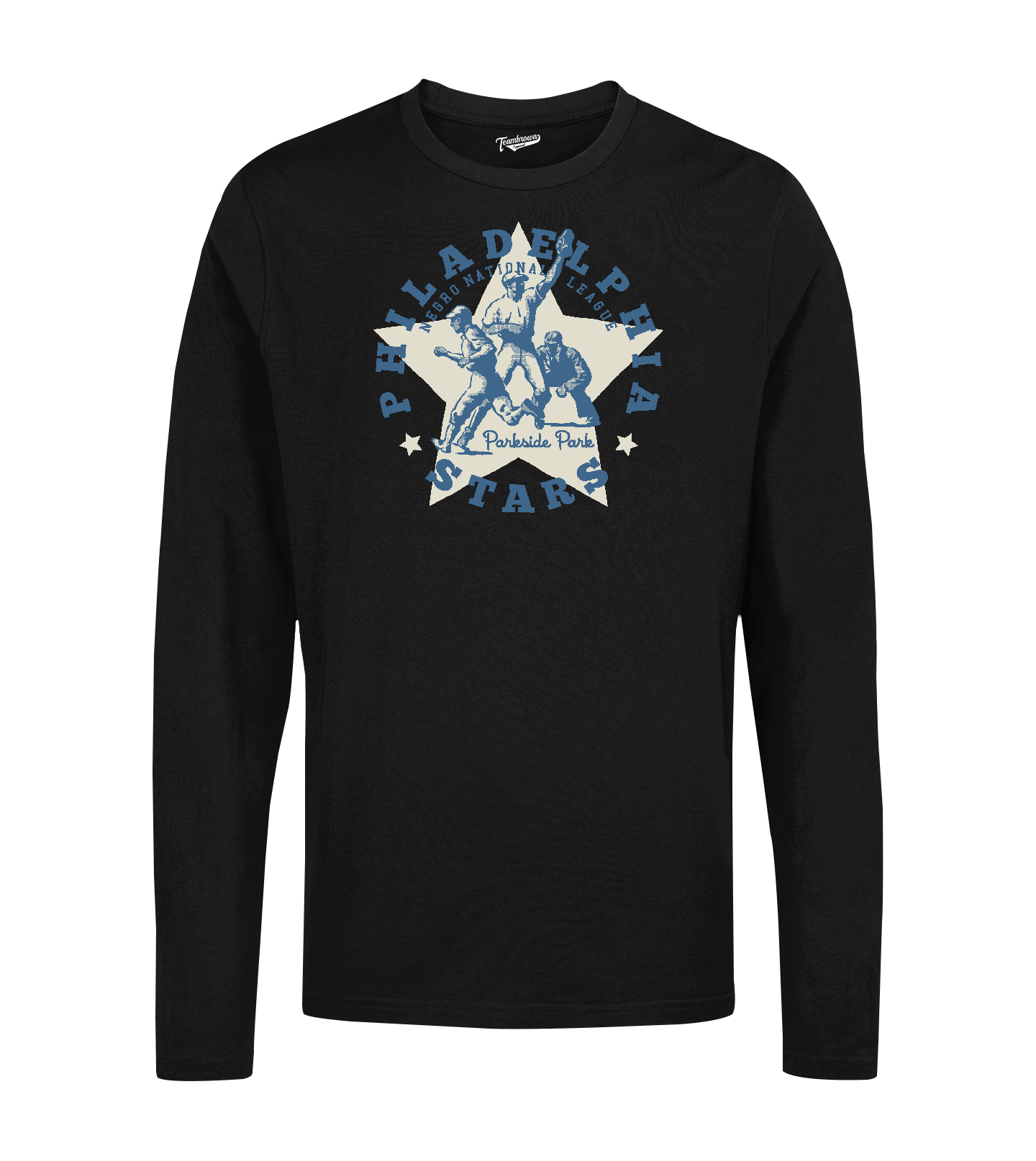 NNL Philadelphia Stars - Unisex Long Sleeve Crew T-Shirt | Officially Licensed - NLBM