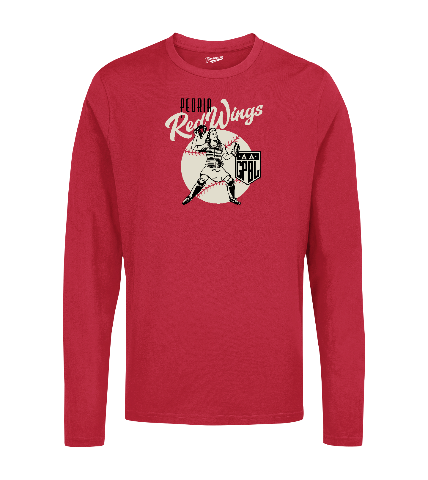 Red wings deals long sleeve shirt