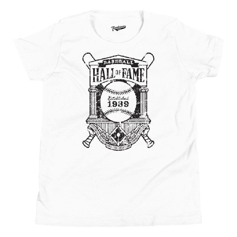 Baseball Hall of Fame Crest Logo - Kids T-Shirt | Officially Licensed - National Baseball Hall of Fame and Museum
