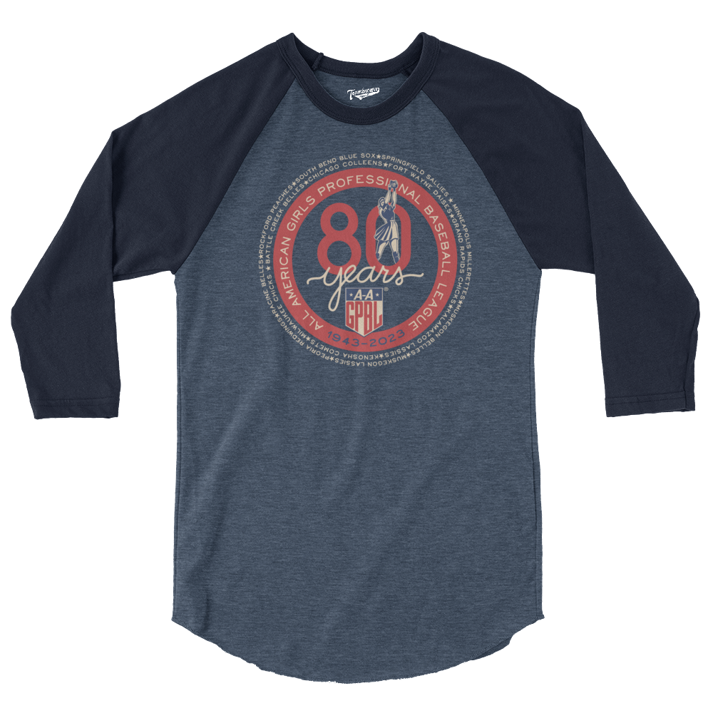 AAGPBL 80th Anniversary - 1943 - 2023 - Unisex  Baseball Shirt