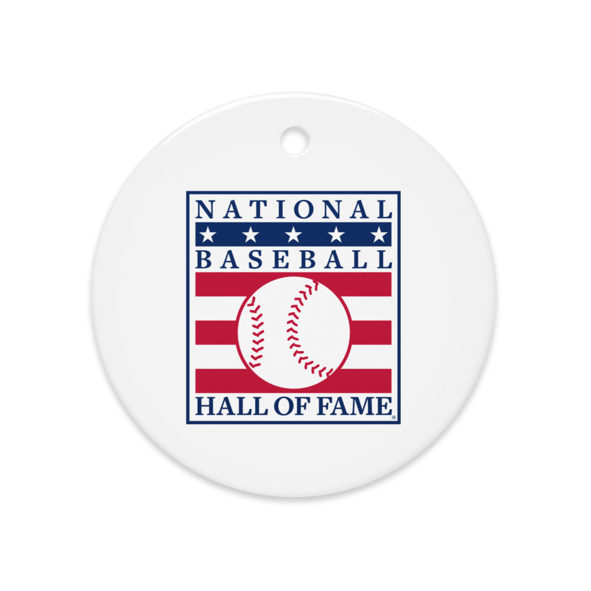 Baseball Hall of Fame - Ceramic 2-Sided Ornament