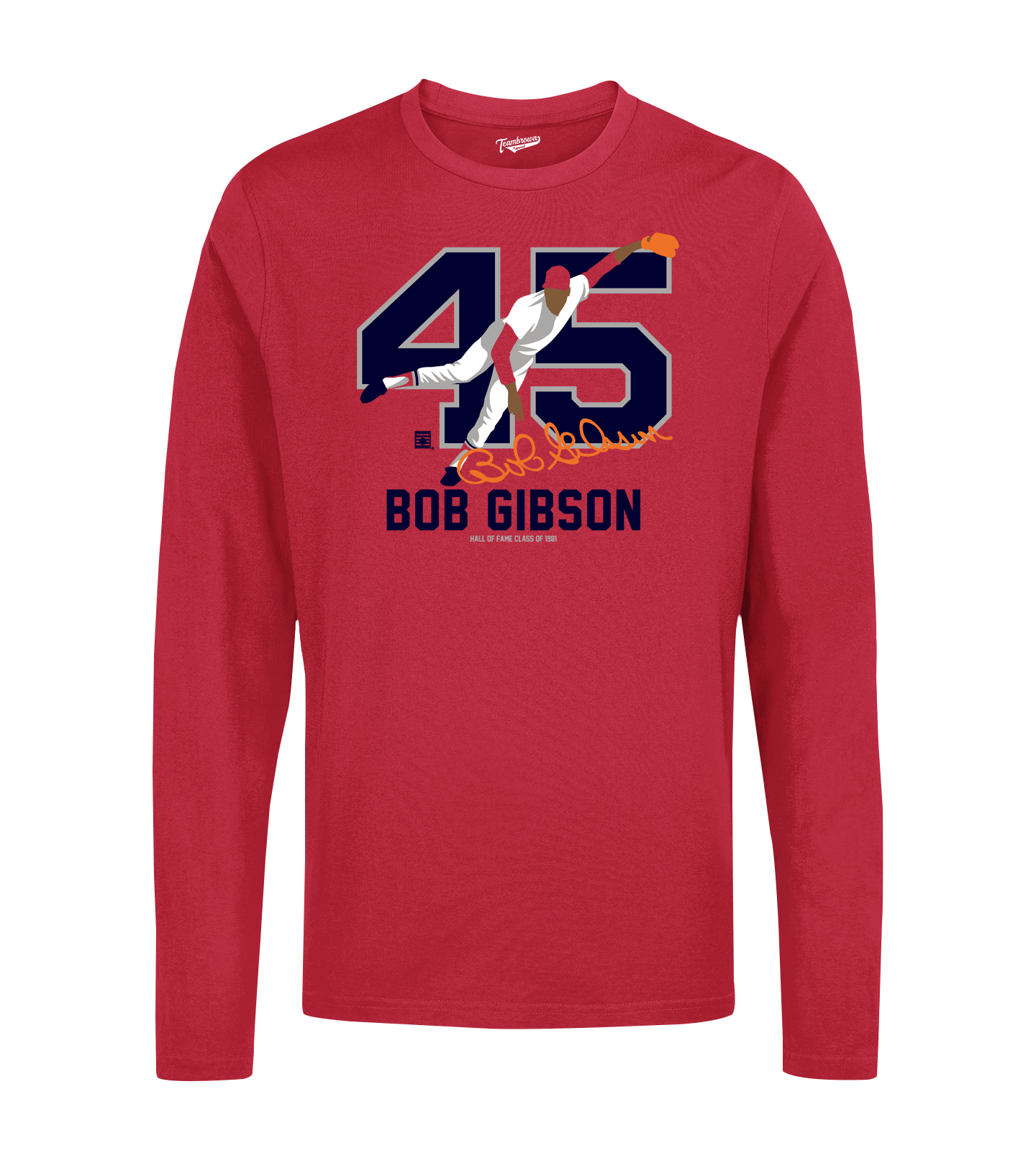 Baseball Hall of Fame Members - Bob Gibson - Silhouette - Unisex Long Sleeve Shirt