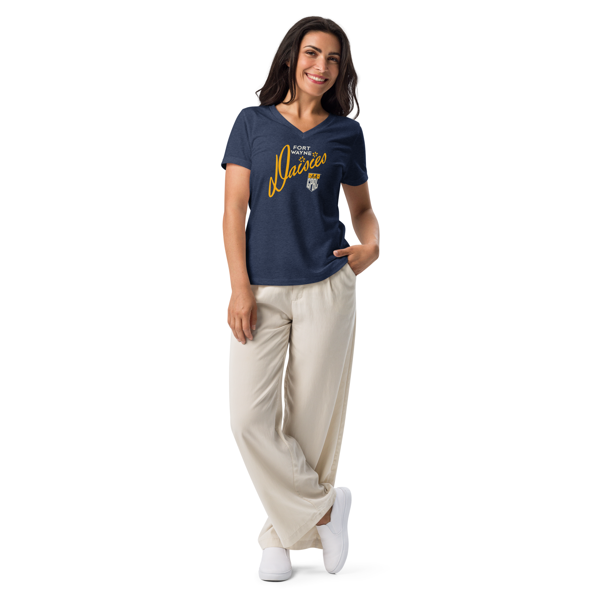 Fort Wayne Daisies - Classic Color - Women’s Relaxed V-Neck