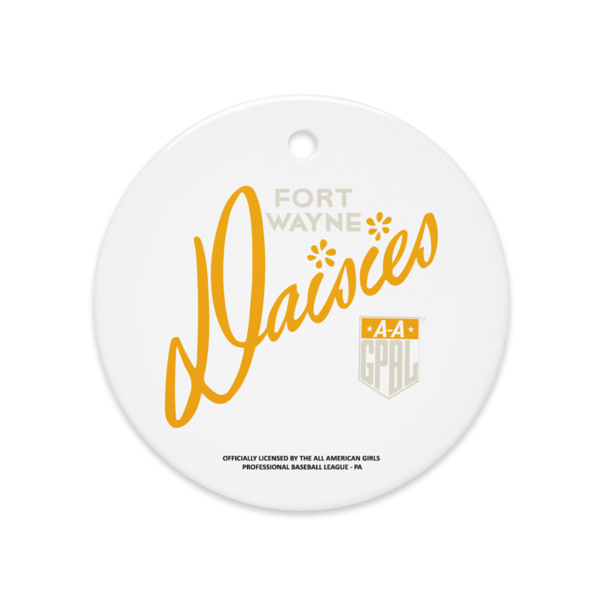 Fort Wayne Daisies - Classic Color - Ceramic 2-Sided Ornament