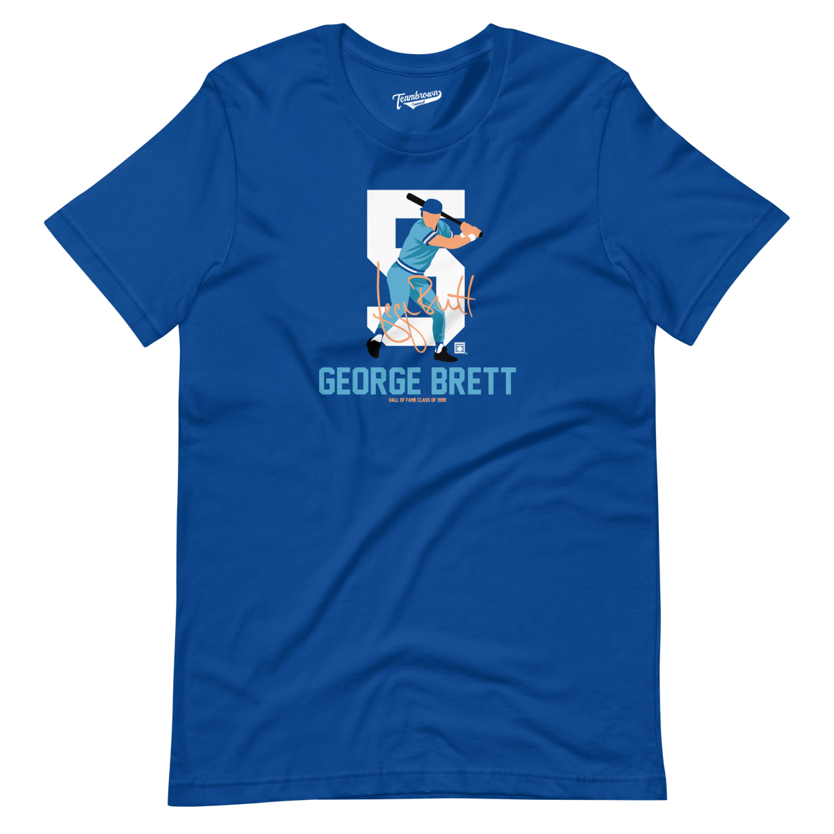 Vintage Kansas City Royals George Brett Hall Of Fame Tee T Shirt