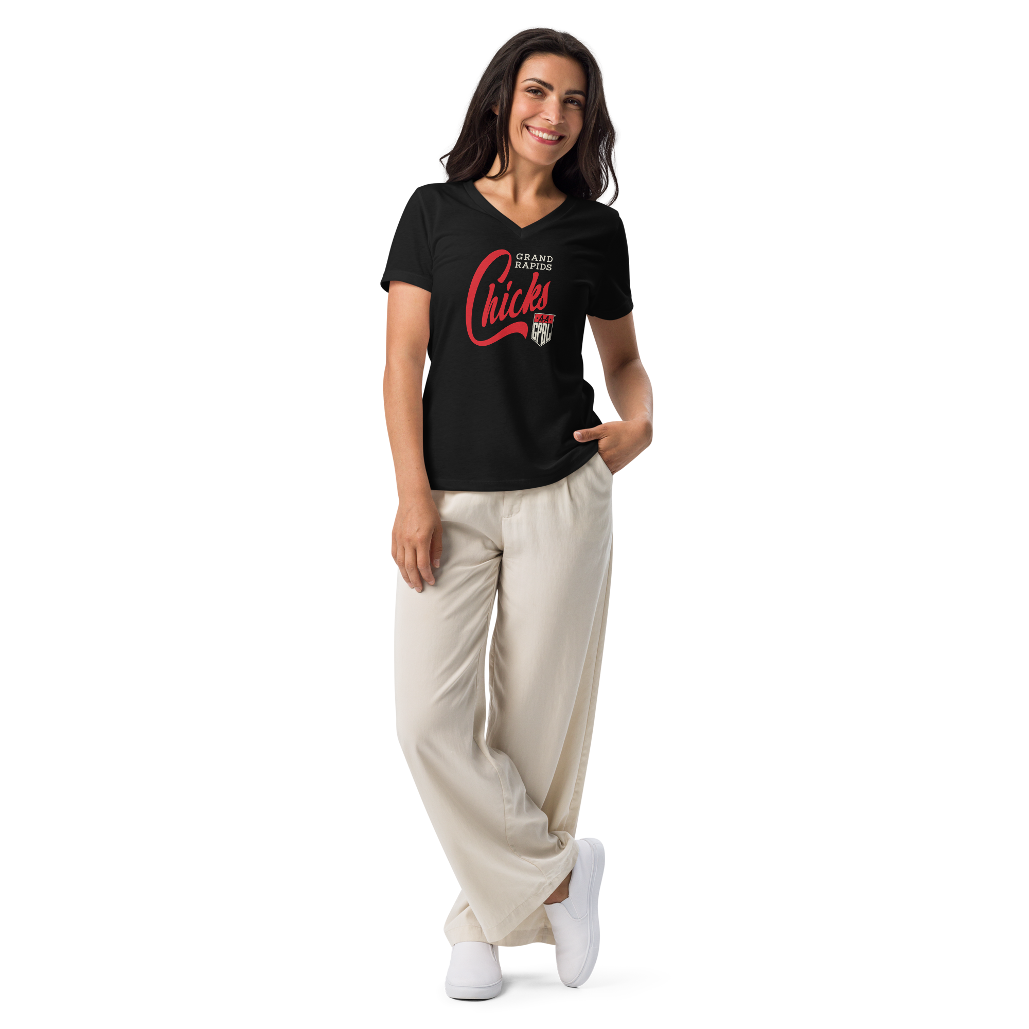Grand Rapids Chicks - Classic Color - Women’s Relaxed V-Neck