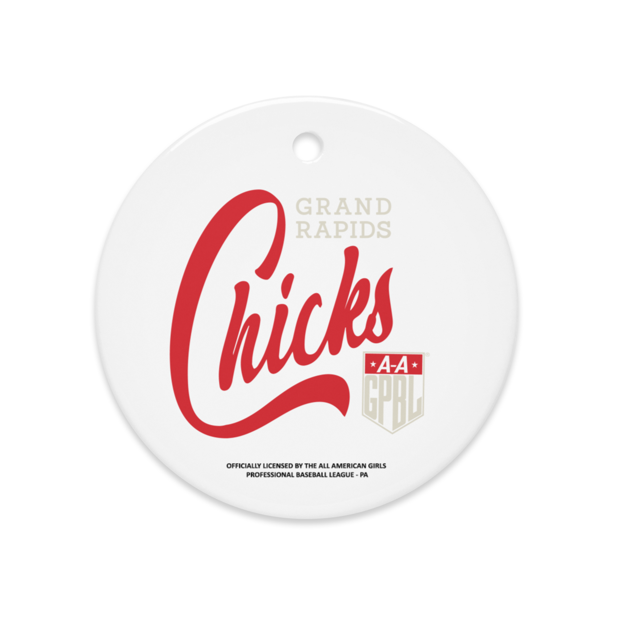 Grand Rapids Chicks - Classic Color - Ceramic 2-Sided Ornament