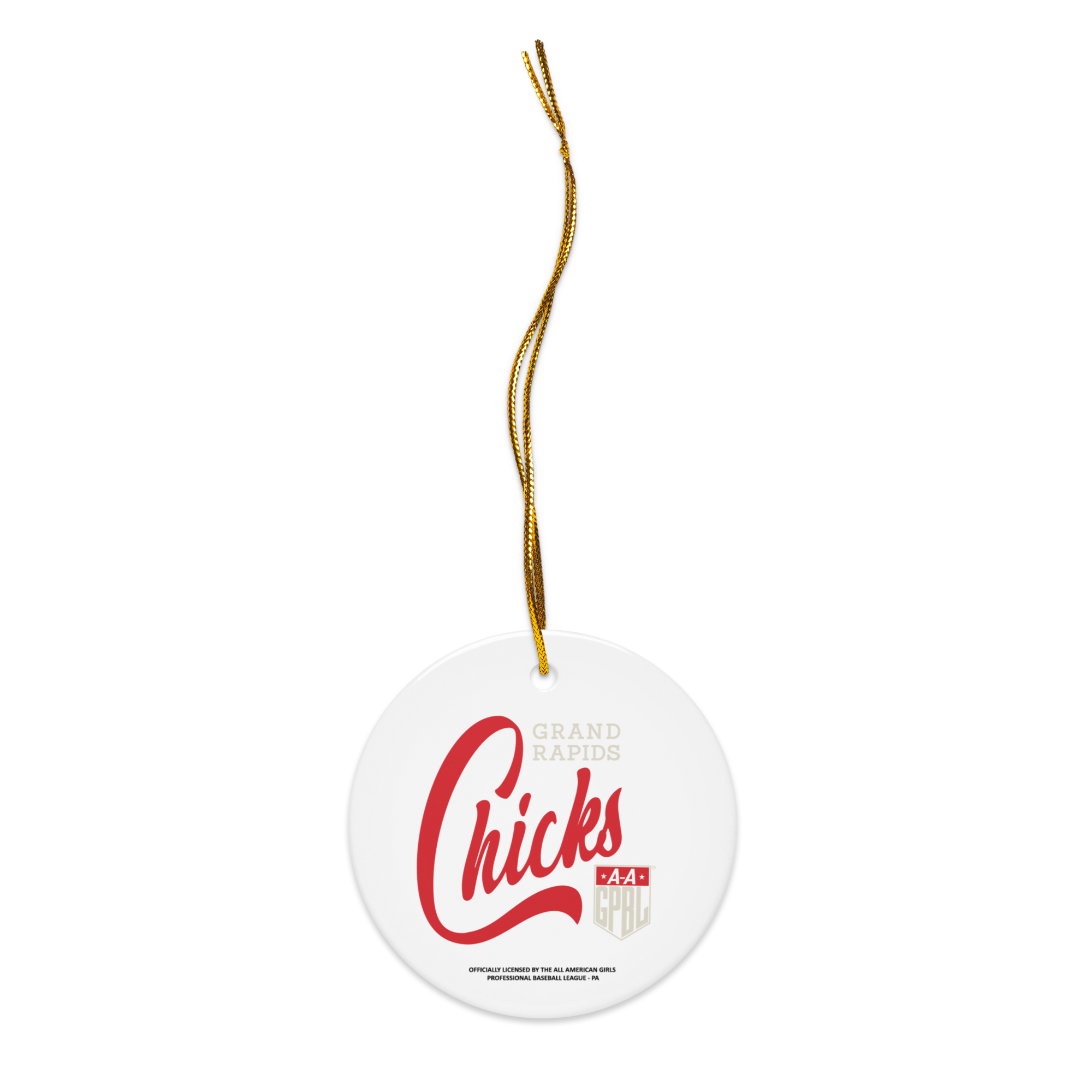 Grand Rapids Chicks - Classic Color - Ceramic 2-Sided Ornament